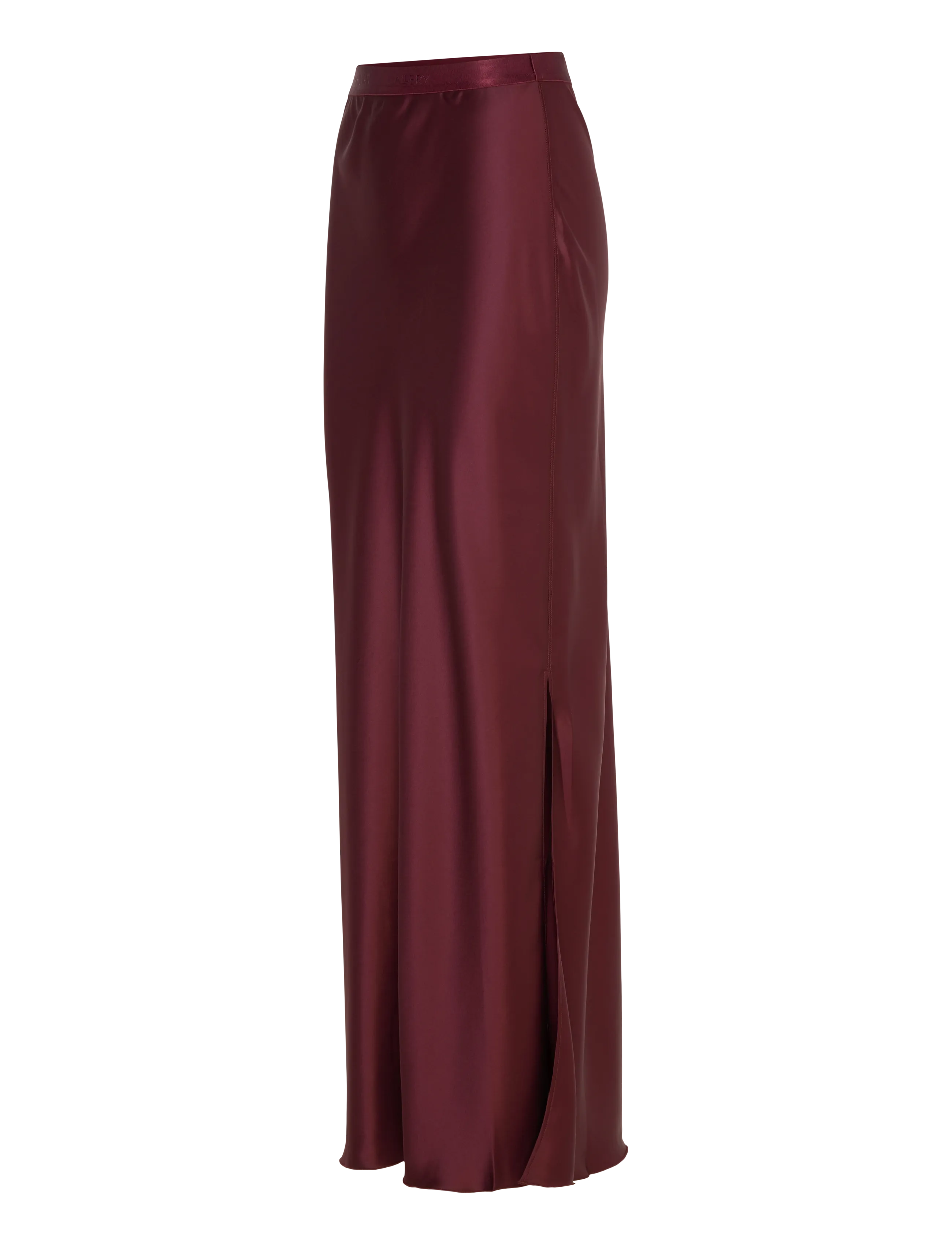 Ahlvar Gallery - Hana long logo satin skirt - jupes longues - burgundy - 3