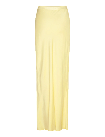 Ahlvar Gallery Hana long logo skirt - Kjolar - LIGHT YELLOW / yellow