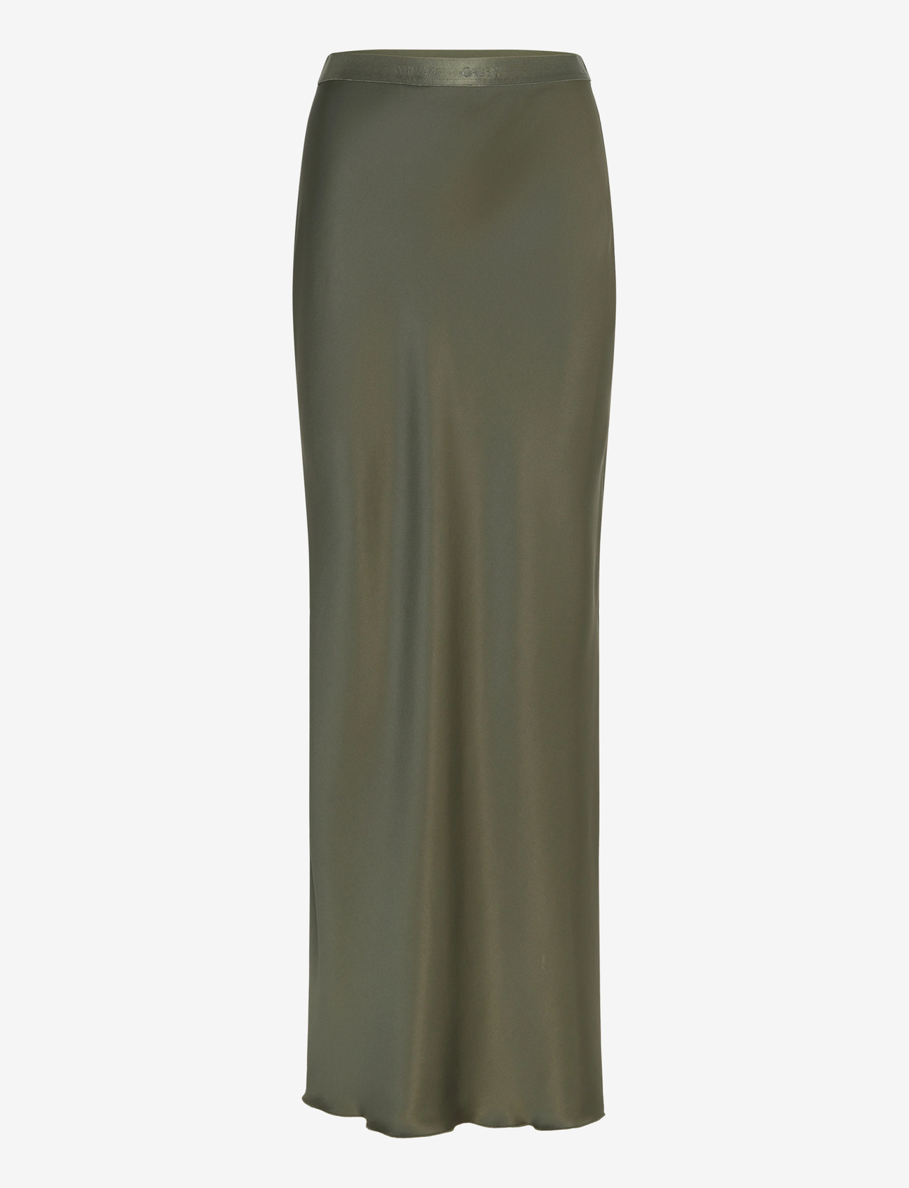 Ahlvar Gallery - Hana long logo skirt - maksiseelikud - olive green - 1