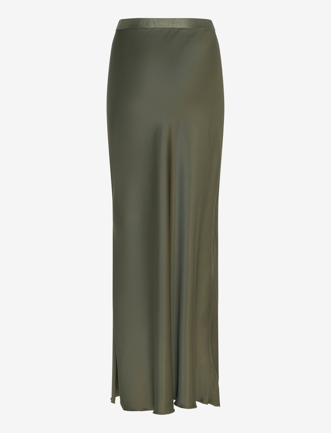 Ahlvar Gallery - Hana long logo skirt - maksiseelikud - olive green - 2