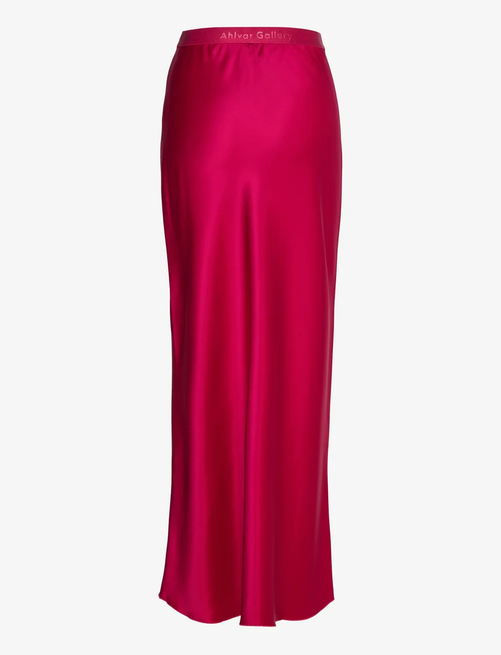 Ahlvar Gallery - Hana long logo satin skirt - satinröcke - red - 2