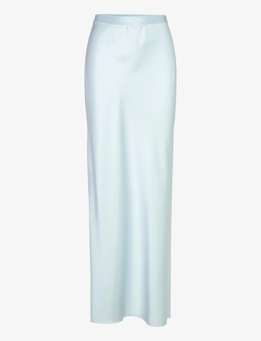 Ahlvar Gallery - Hana long logo satin skirt - satinnederdele - sky blue - 1