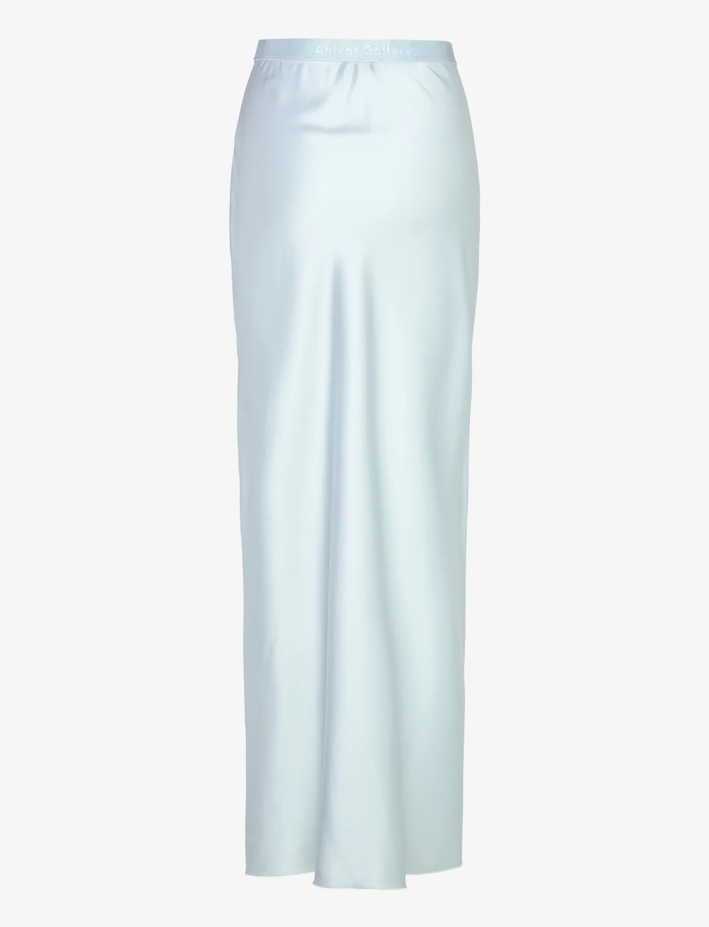 Ahlvar Gallery - Hana long logo satin skirt - satinnederdele - sky blue - 2
