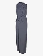 Telly long dress - STEEL BLUE