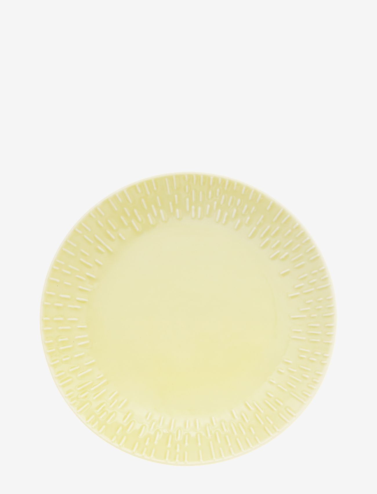 Aida - Confetti dessert plate w/relief 1 pcs giftbox - small plates - lemon - 0