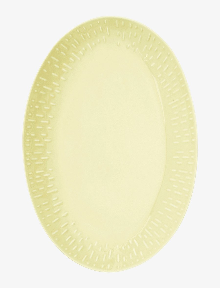 Aida - Confetti oval dish w/relief 1 pcs. giftbox - servierplatten - lemon - 1