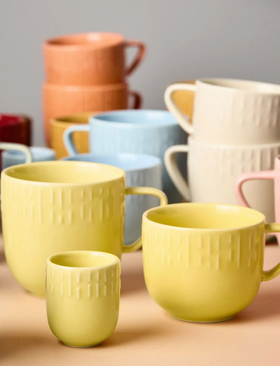 Aida - Confetti Lemon mini kop med relief Porcelæn 5 cl. - espressotassen - lemon - 0