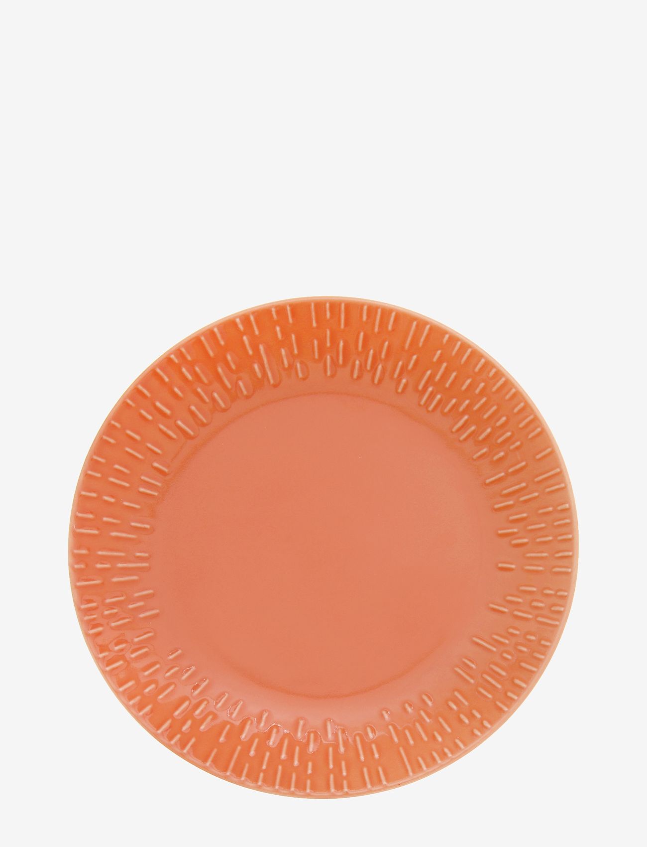 Aida - Confetti Apricot dessert tall. m/relief porcelæn 1 stk 21 cm. - asietter - apricot - 0