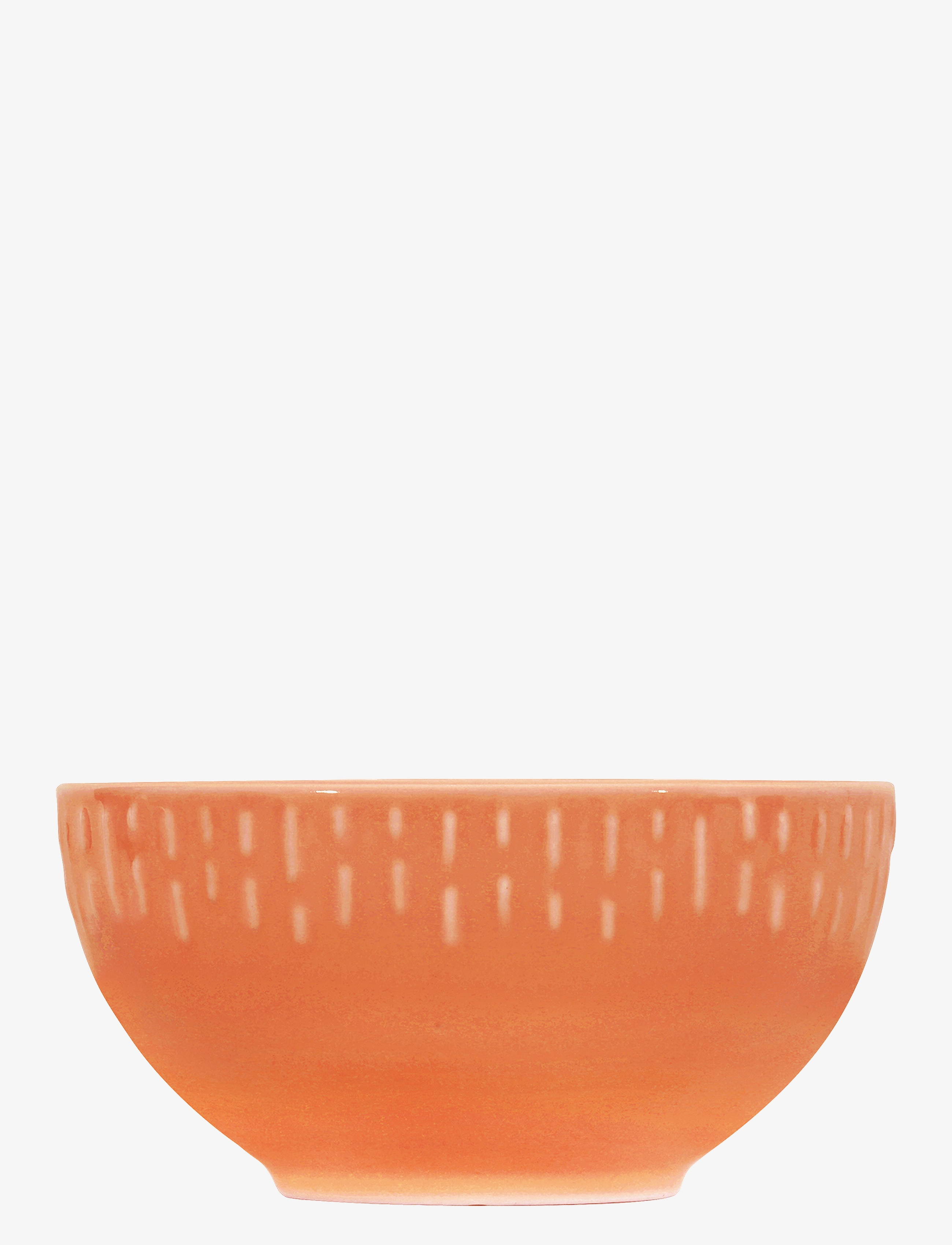 AIDA Confetti Apricot Skål M/Relief Porcelæn 14 Cm. Orange - Ø 14 CMx15.3 - Unisex