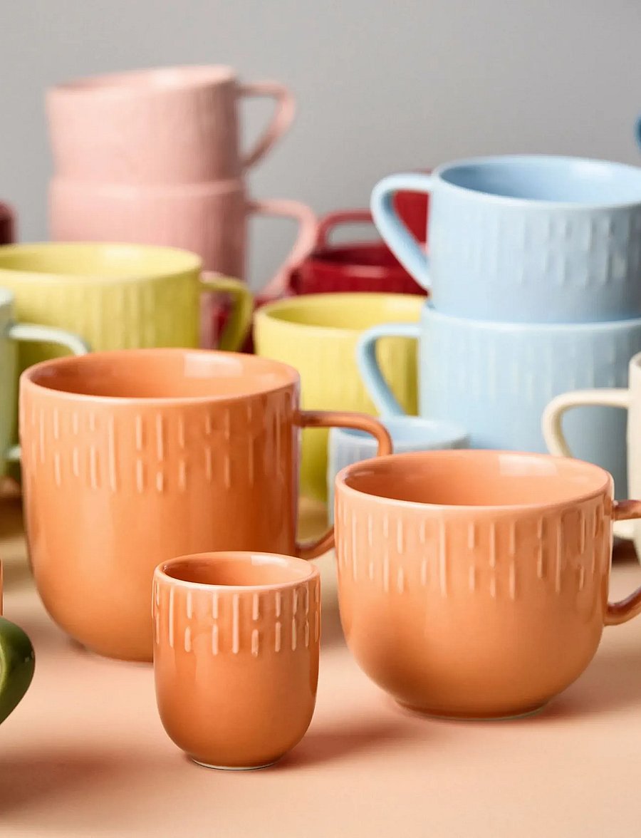 Aida - Confetti Apricot mini kop med relief Porcelæn 5 cl. - espressotassen - apricot - 0