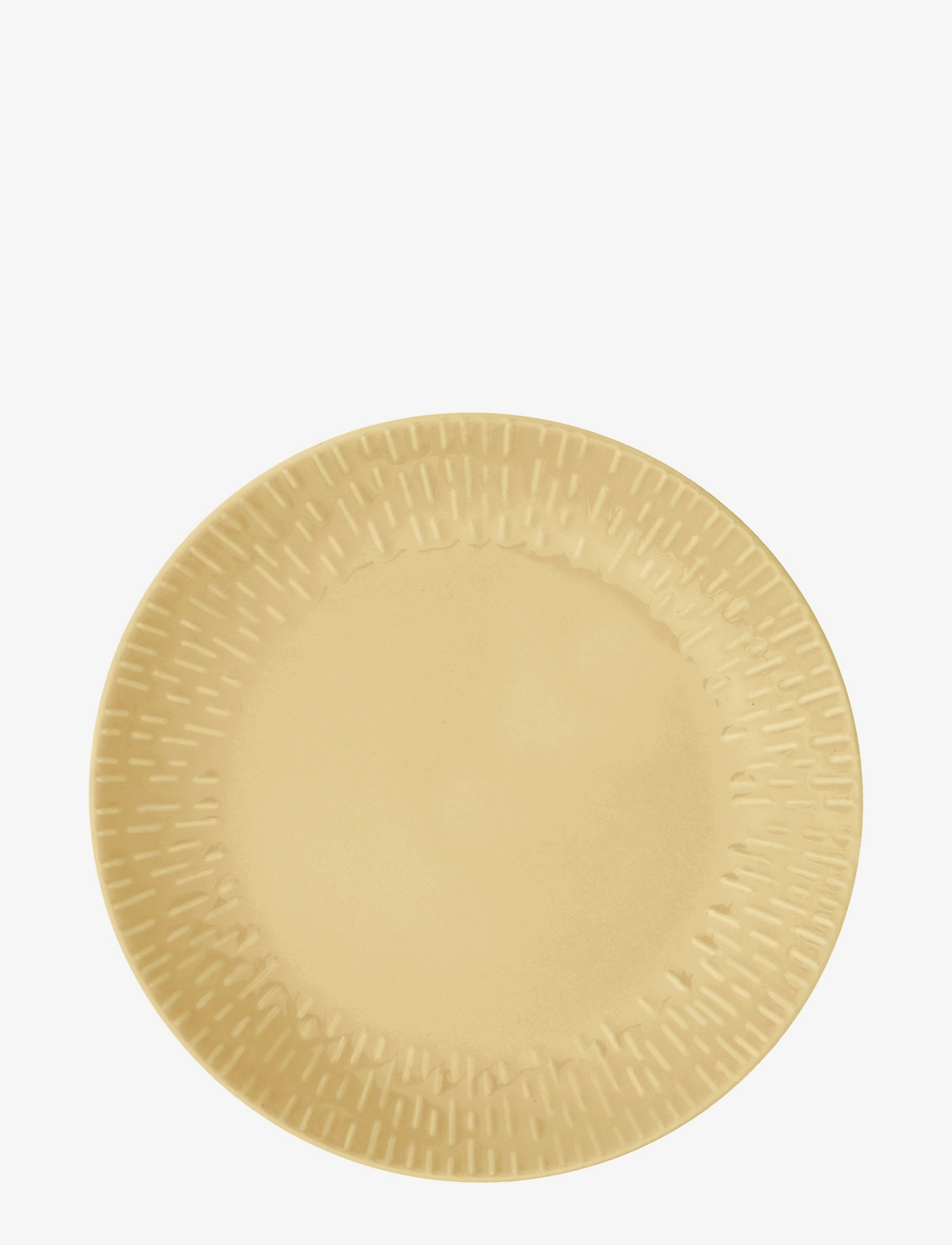 AIDA Confetti Mustard Frokost Tall. M/Relief Porcelæn 1 Stk 24 Cm. Gelb - One Sizex25.3 - Unisex