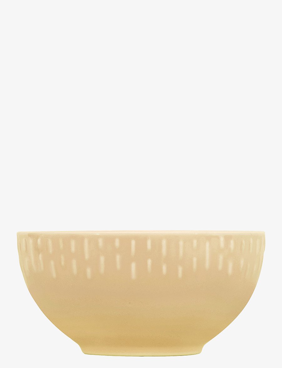 Aida - Confetti Mustard skål m/relief porcelæn 14 cm. - müslischalen - mustard - 1