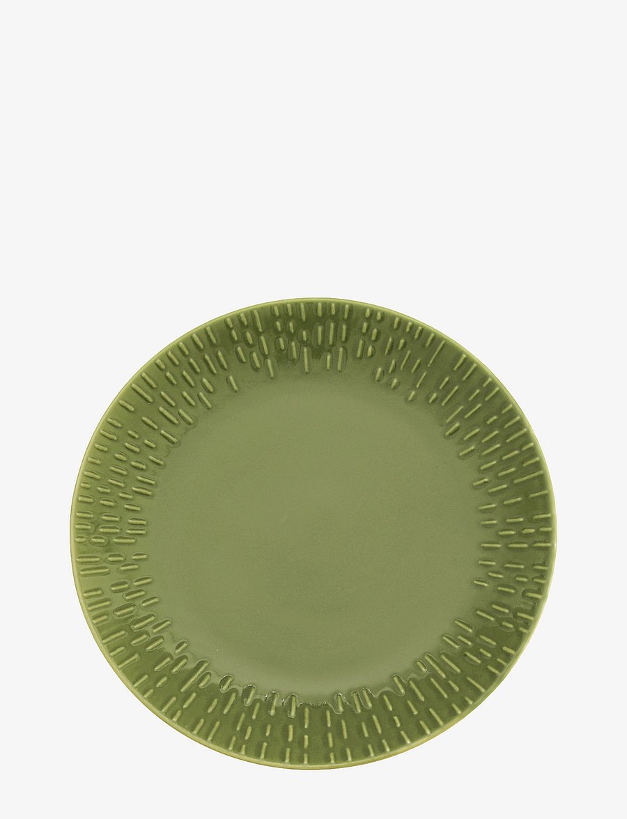 Aida - Confetti Olive dessert tall. m/relief porcelæn 1 stk 21 cm. - frühstücksteller - olive - 1