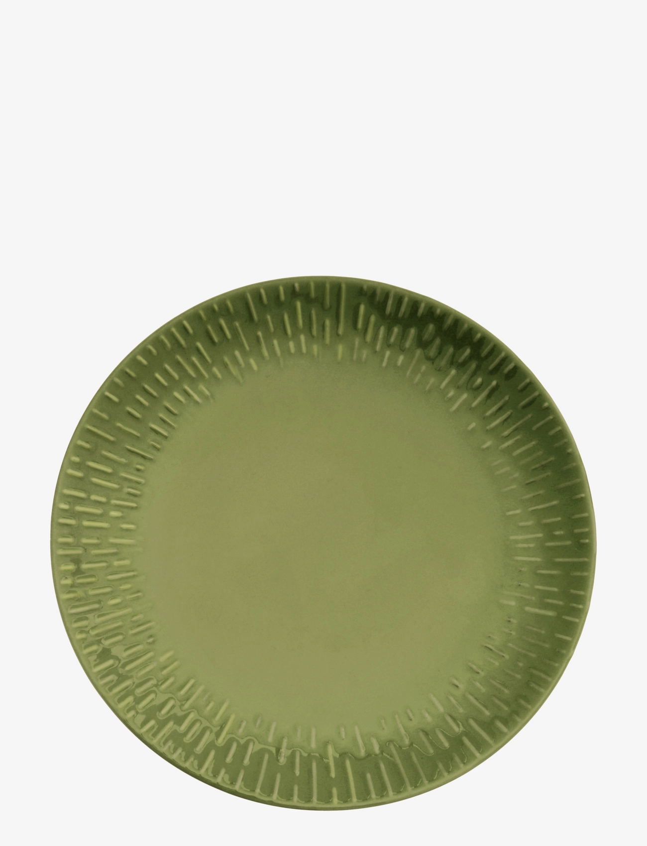 AIDA Confetti Olive Middags Tallerken M/Relief Porcelæn 1 Stk 27,5 Cm Grün - Ø 28.5 CMx28.5 - Unisex
