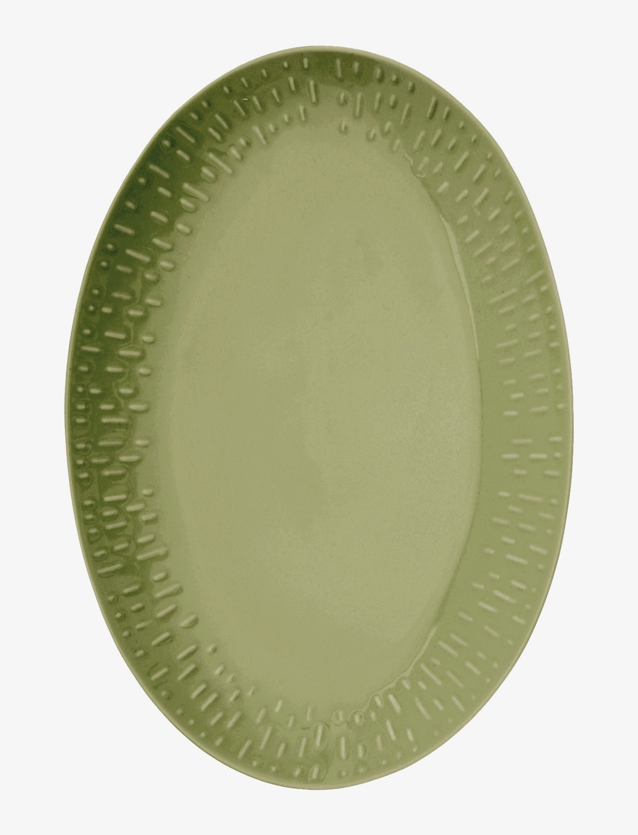 AIDA Confetti Oval Dish W/Relief 1 Pcs. Giftbox Grün - 36.8X25.5CMx36.8 - Unisex