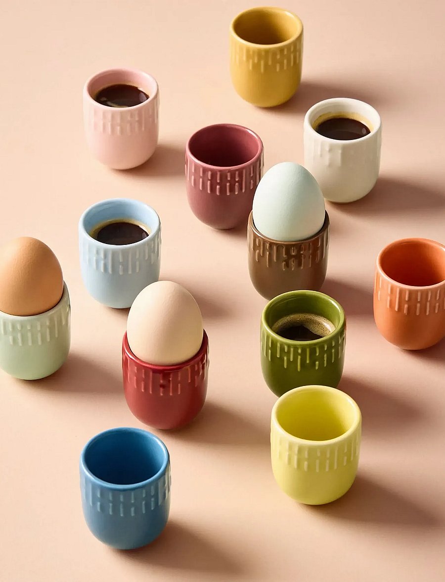 Aida - Confetti Blueberry mini kop med relief Porcelæn 5 cl. - espressotassen - blueberry - 2
