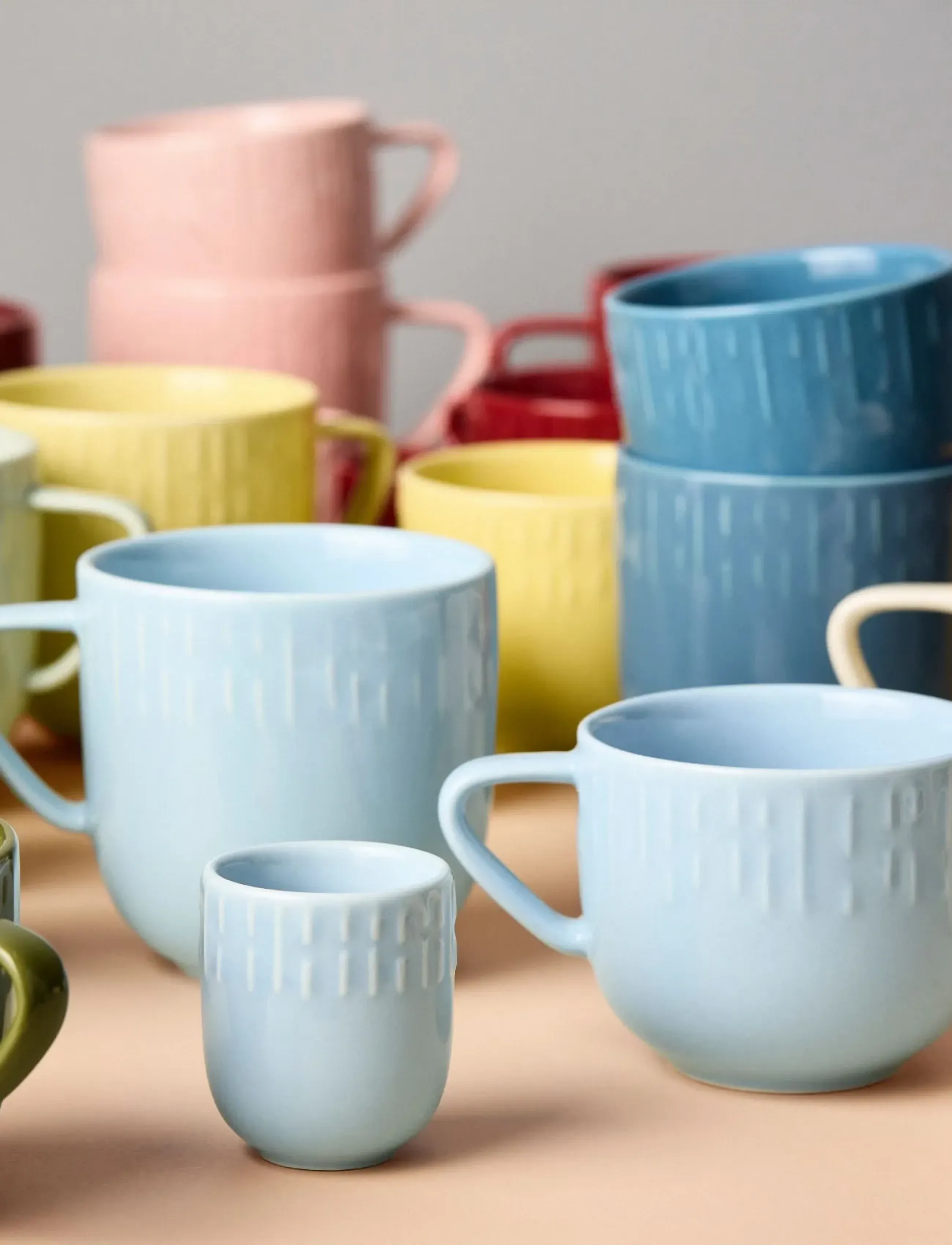 Aida Confetti Aqua Mini Kop Med Relief Porcelæn 5 Cl., One Size, Blue, Kopper Og Krus > Espressokopper, Unisex