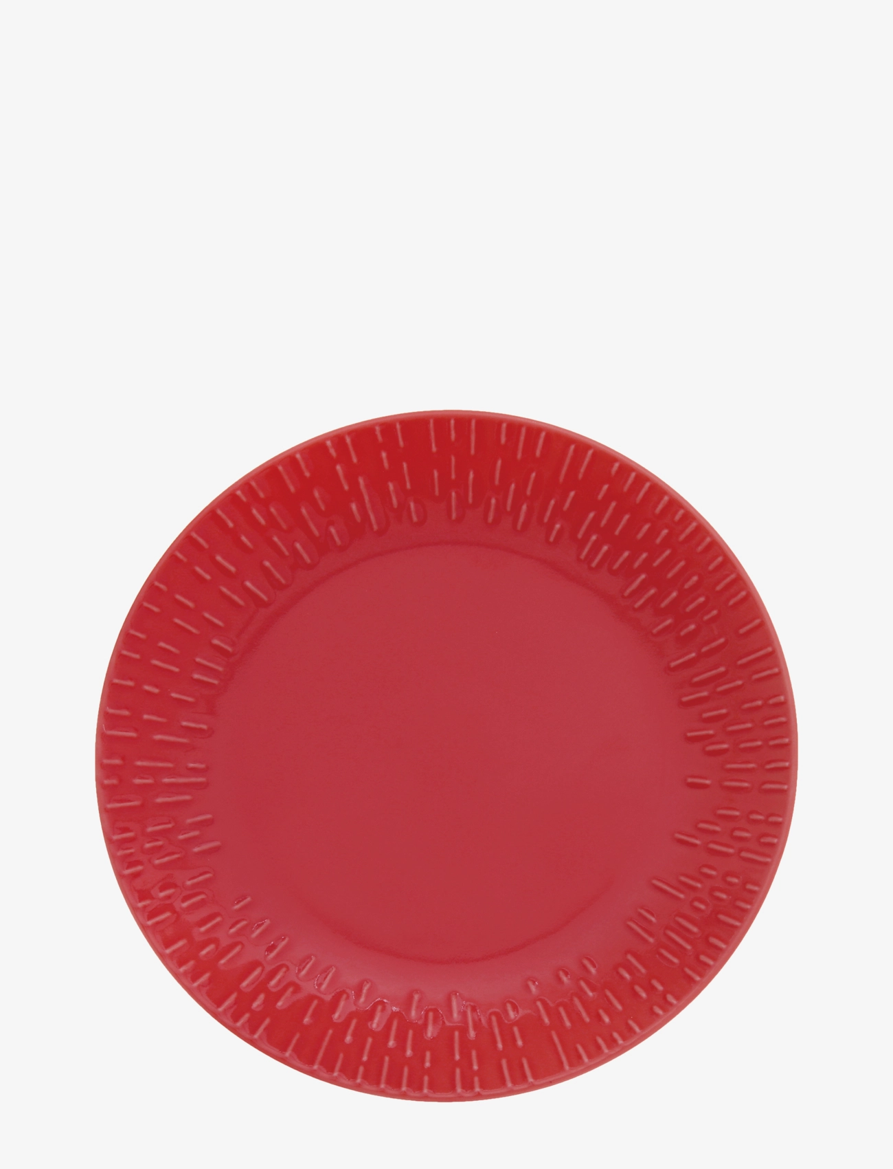 AIDA Confetti Dessert Plate W/Relief 1 Pcs Giftbox Rot - Ø 21.8 CMx21.8 - Unisex