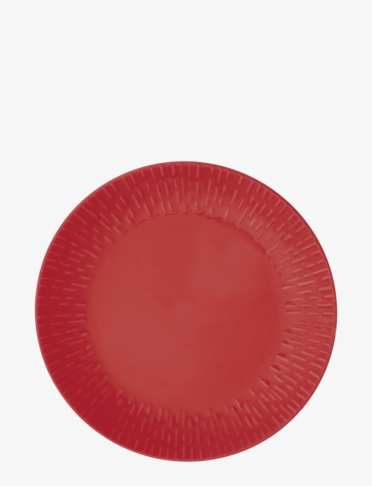 AIDA Confetti Lunch Plate W/Relief 1 Pcs . Giftbox Rot - Ø 25.3 CMx25.3 - Unisex