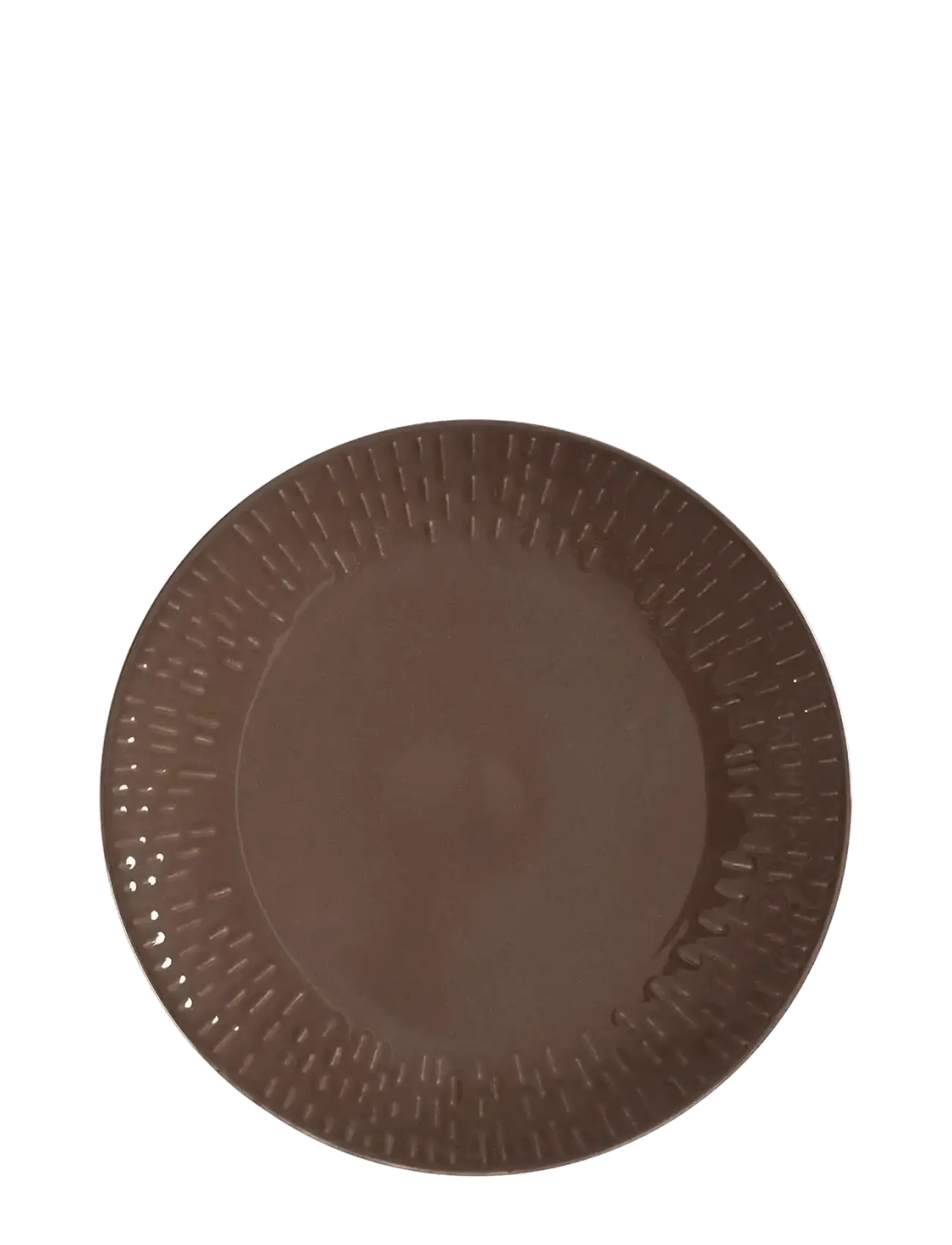 Aida Confetti Chocolate dess. tall. m/relief porcelæn 1 stk 21 cm. - Plates - TEAO / brown