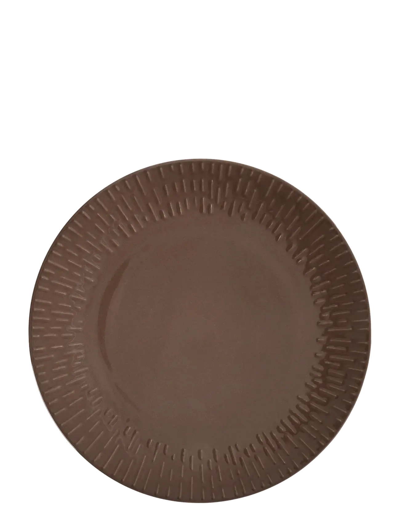 Aida Confetti Chocolate midd. tall. m/relief porcelæn 1 stk 27,5 cm. - Plates - TEAO / brown