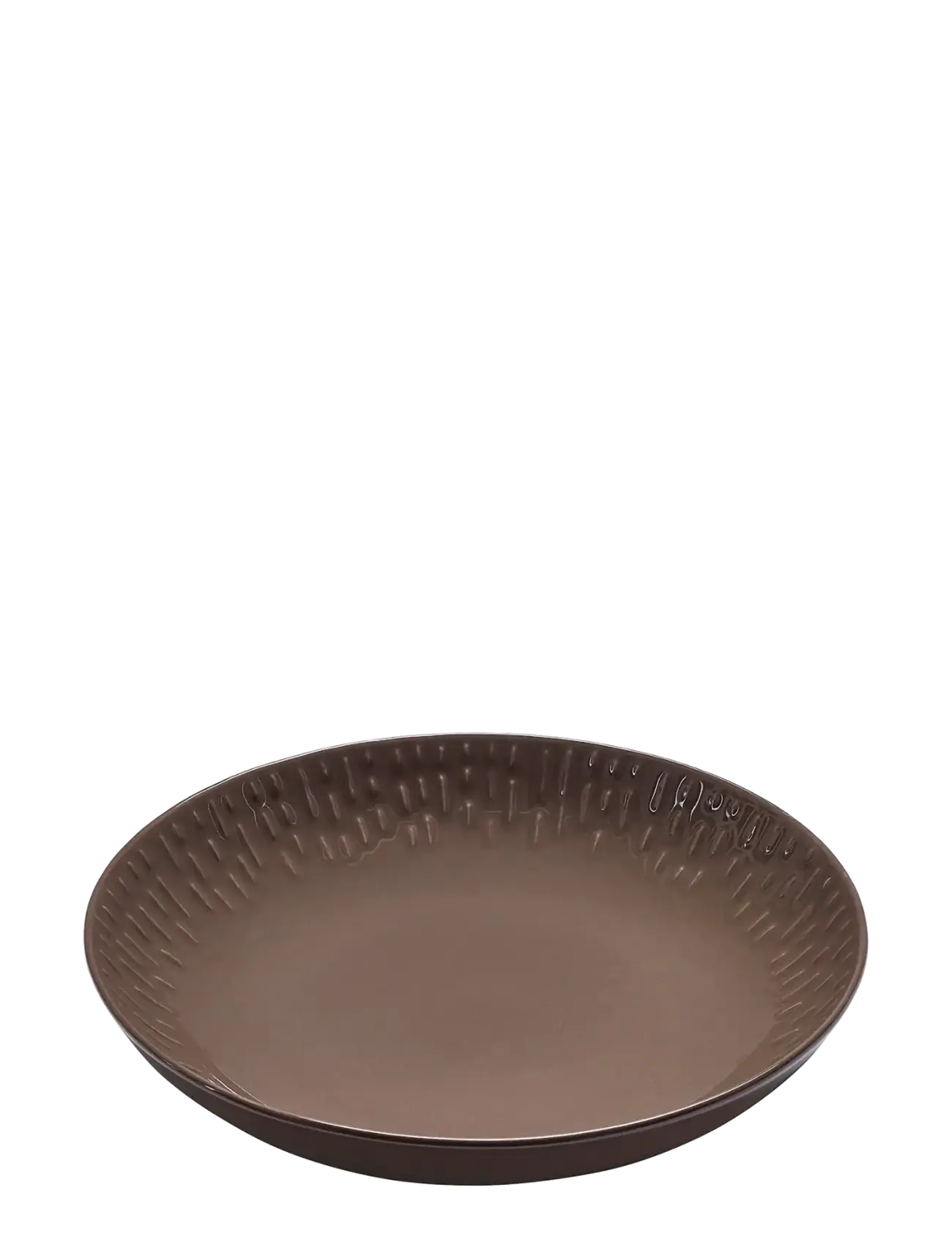 Aida Confetti Chocolate pasta tall. m/relief porcelæn 1 stk 23 cm. - Pasta plates - STÅL / brown