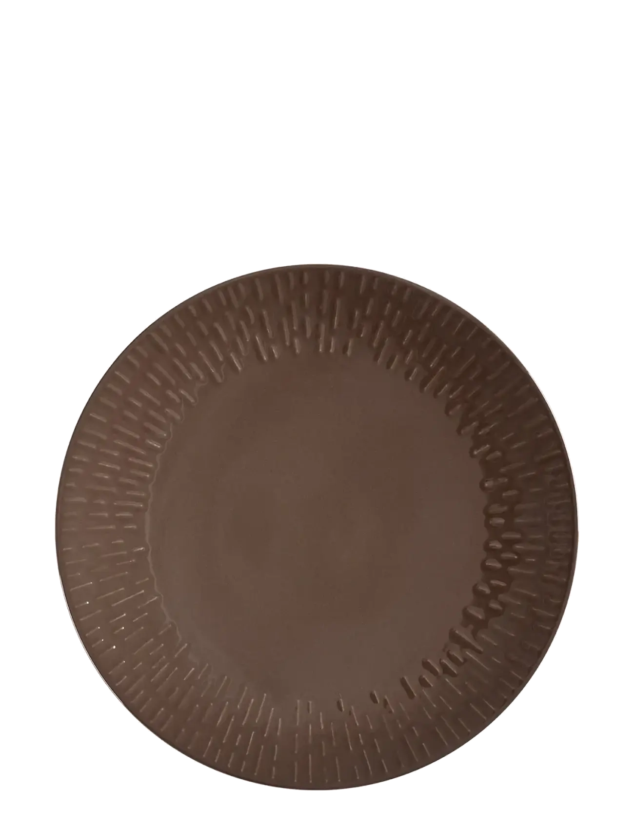 Aida Confetti Chocolate frok tall. m/relief porcelæn 1 stk 24 cm. - Tallerkner - STÅL / brown