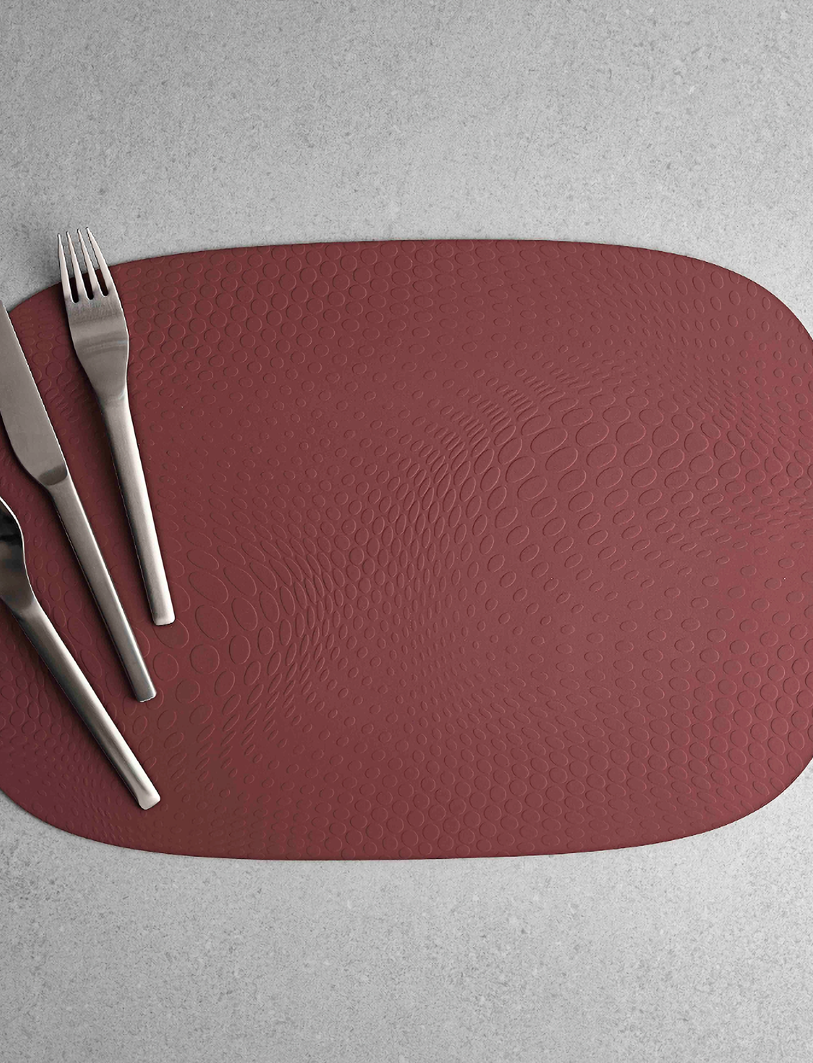 Aida Karim Rashid Placemat, One Size x 45, Kitchen Textiles, Burgunderrot - Placemats, Homeware