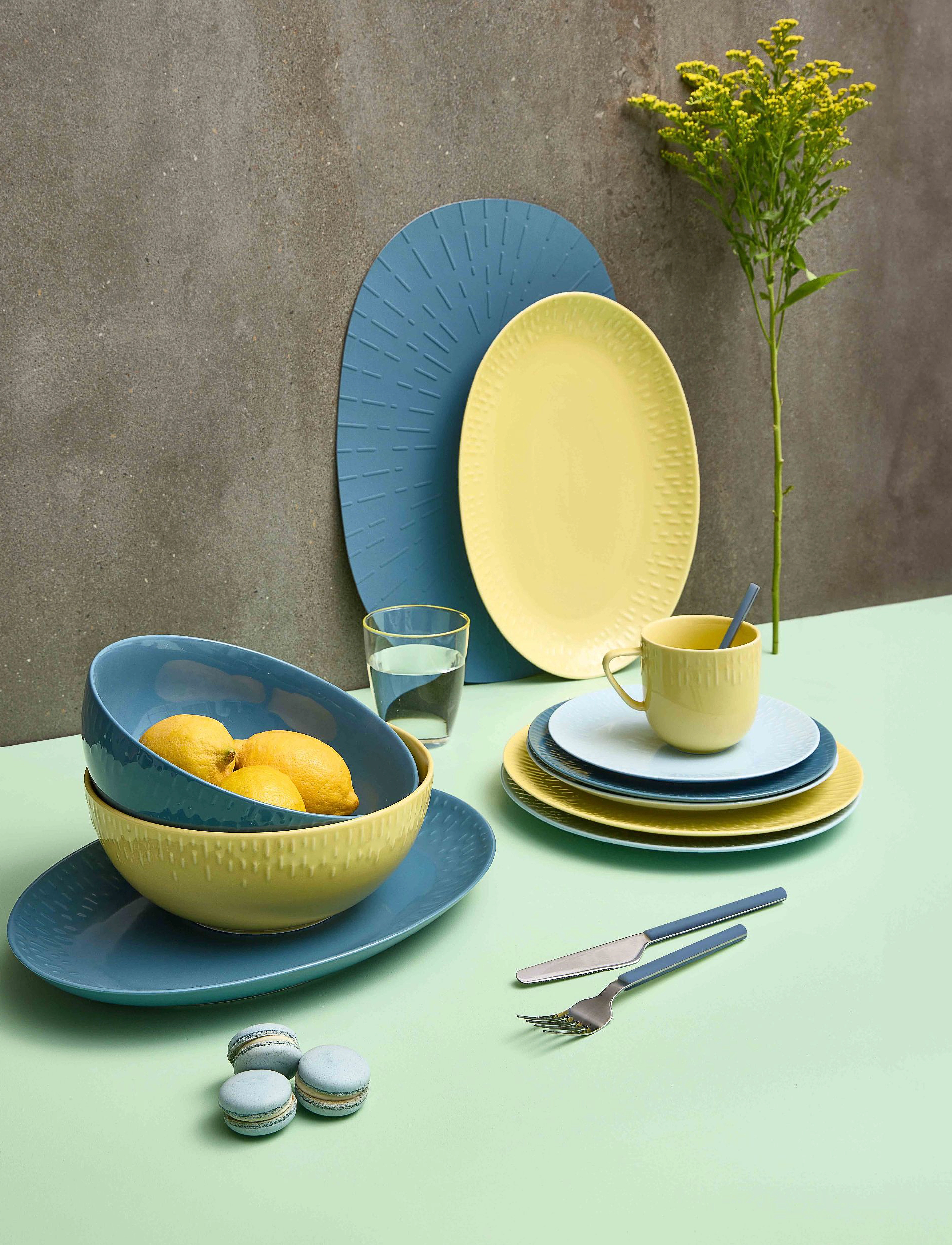 Aida Confetti Cutlery 16 Pcs Blueberry, One Size, Cutlery, Blau - Set, Homeware