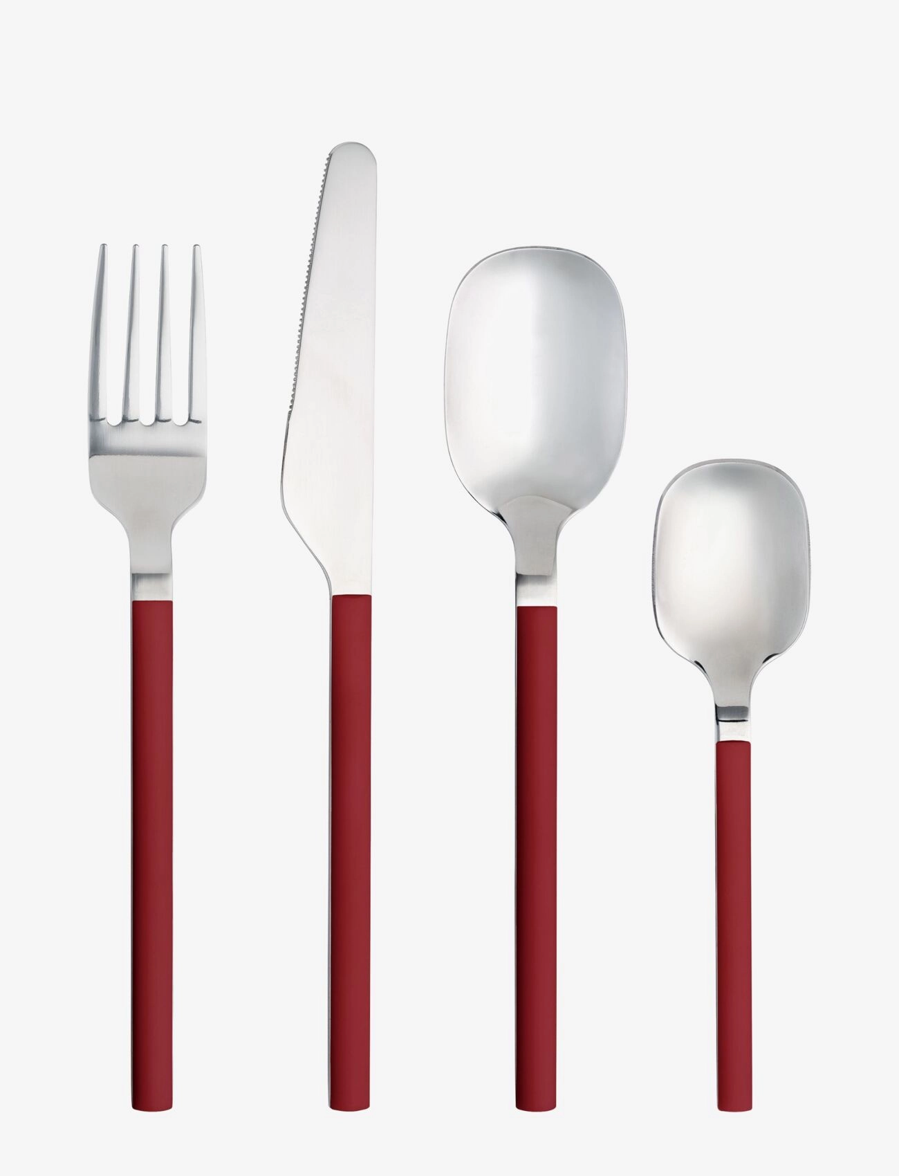 Aida Confetti Cutlery 16 Pcs Chili, Bestiksæt, Rød, Str: ONE SIZE