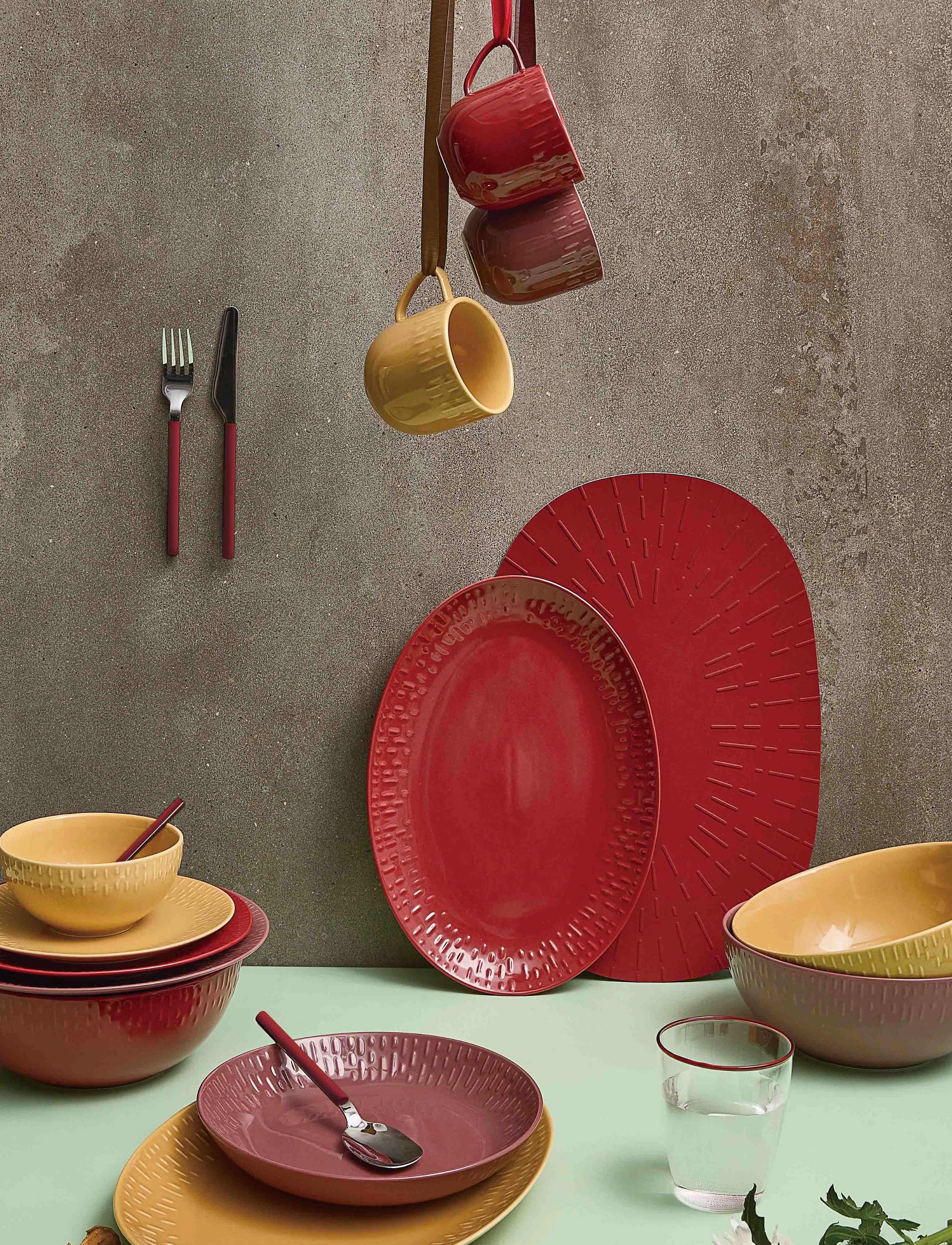 Aida Confetti Cutlery 16 Pcs Chili, One Size, Red, Bestik > Bestiksæt, Unisex