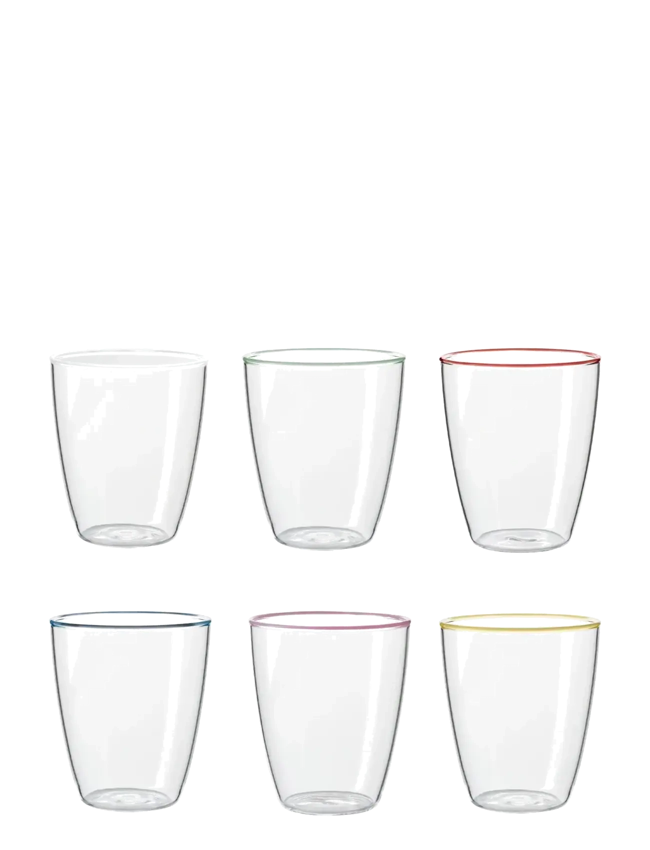 Aida Life In Colour Art Glass Mix Colours 6 Pcs. 29 Cl., Drikkeglas, Nude, Str: ONE SIZE