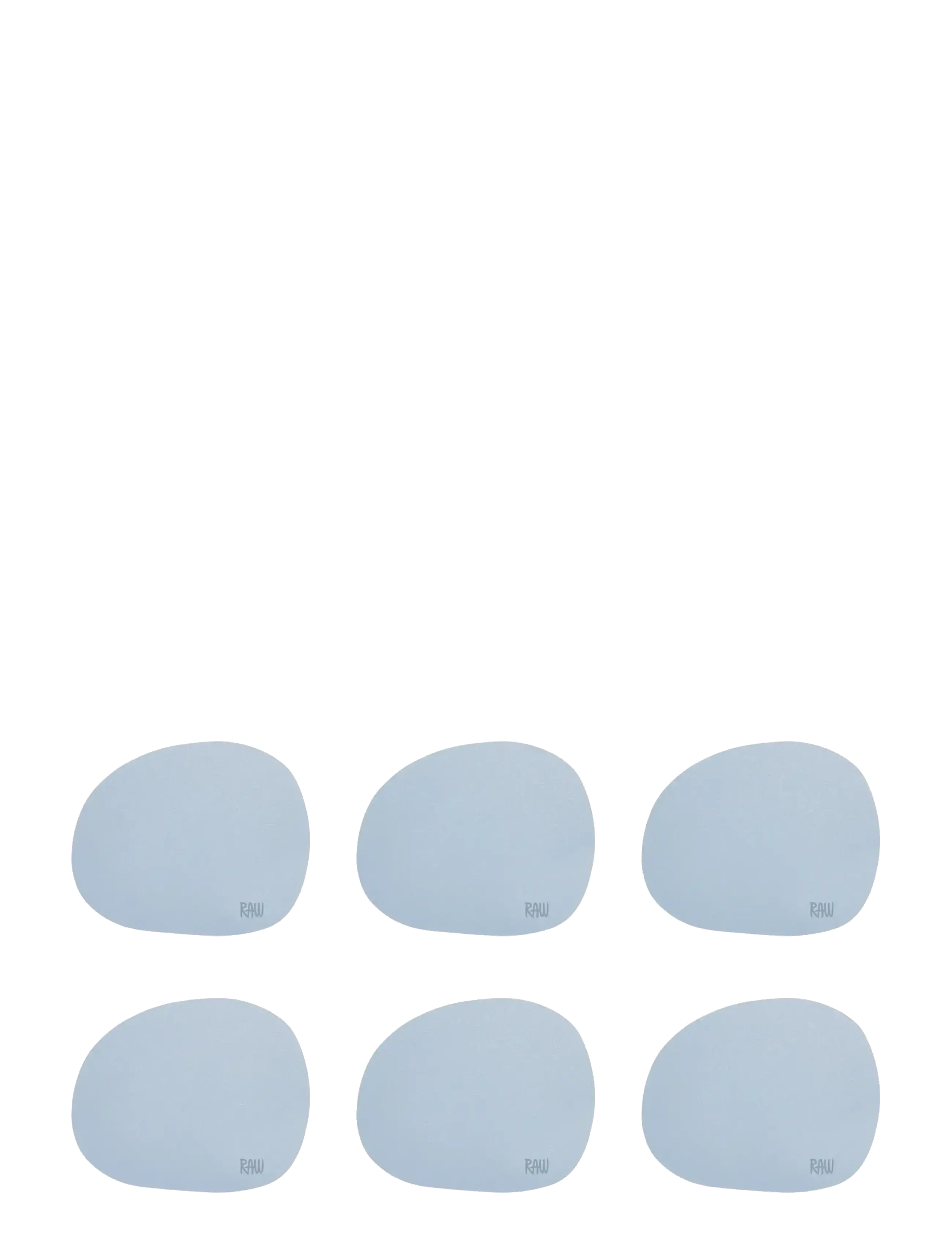 Aida Raw Silicone Coaster Soft Surface Sky Blue, Coaster, Blå, Str: ONE SIZE