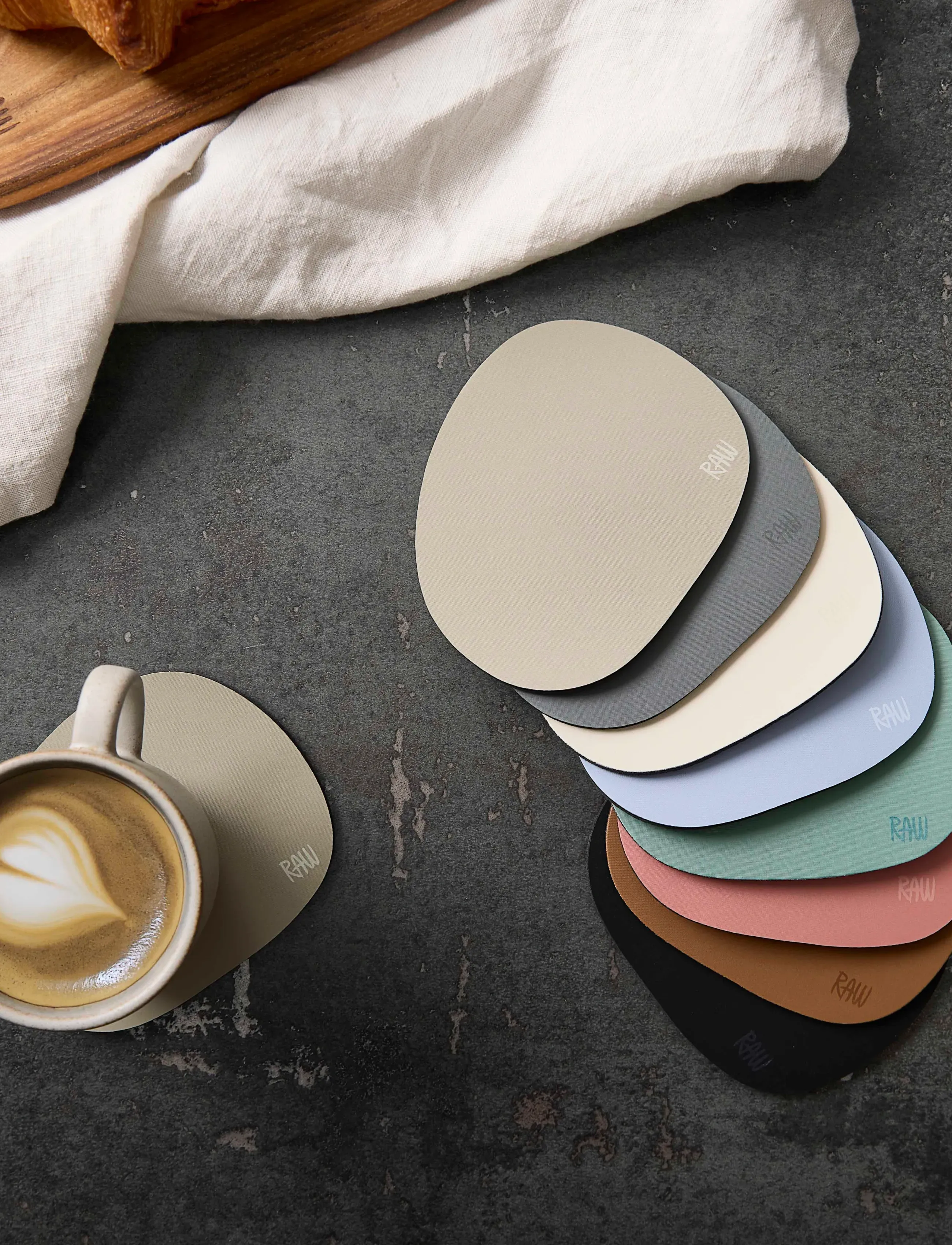 Aida Raw Silicone Coaster Soft Surface Sky Blue, One Size, Dining & Table Accessories, Blau - Coasters, Homeware