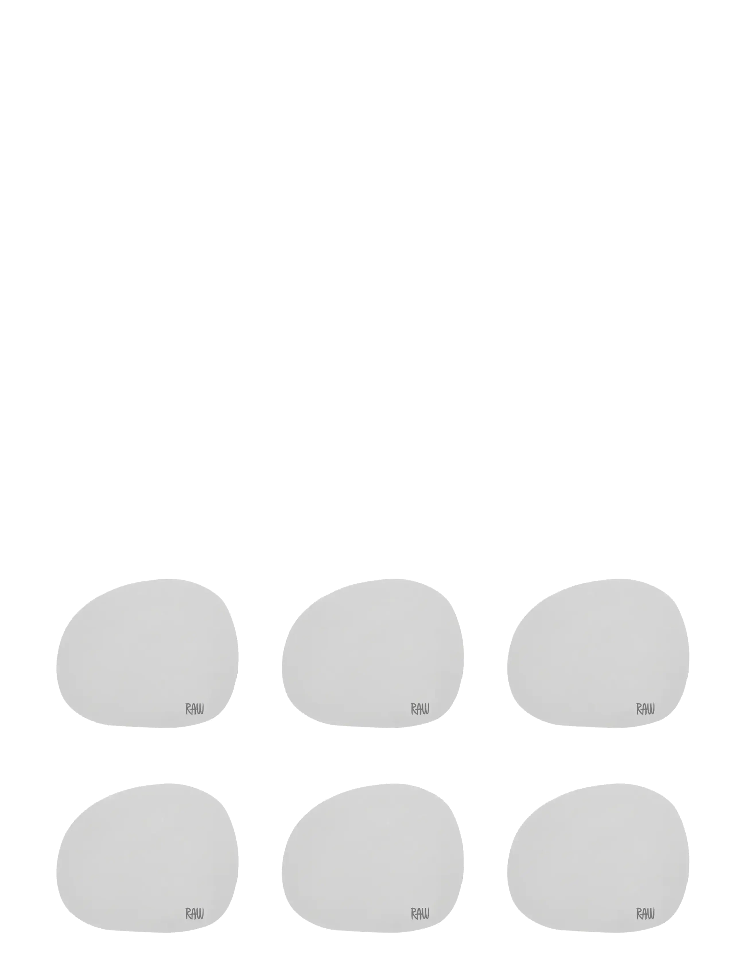 RAW Silicone - soft surface coaster - light grey - LIGHT GREY