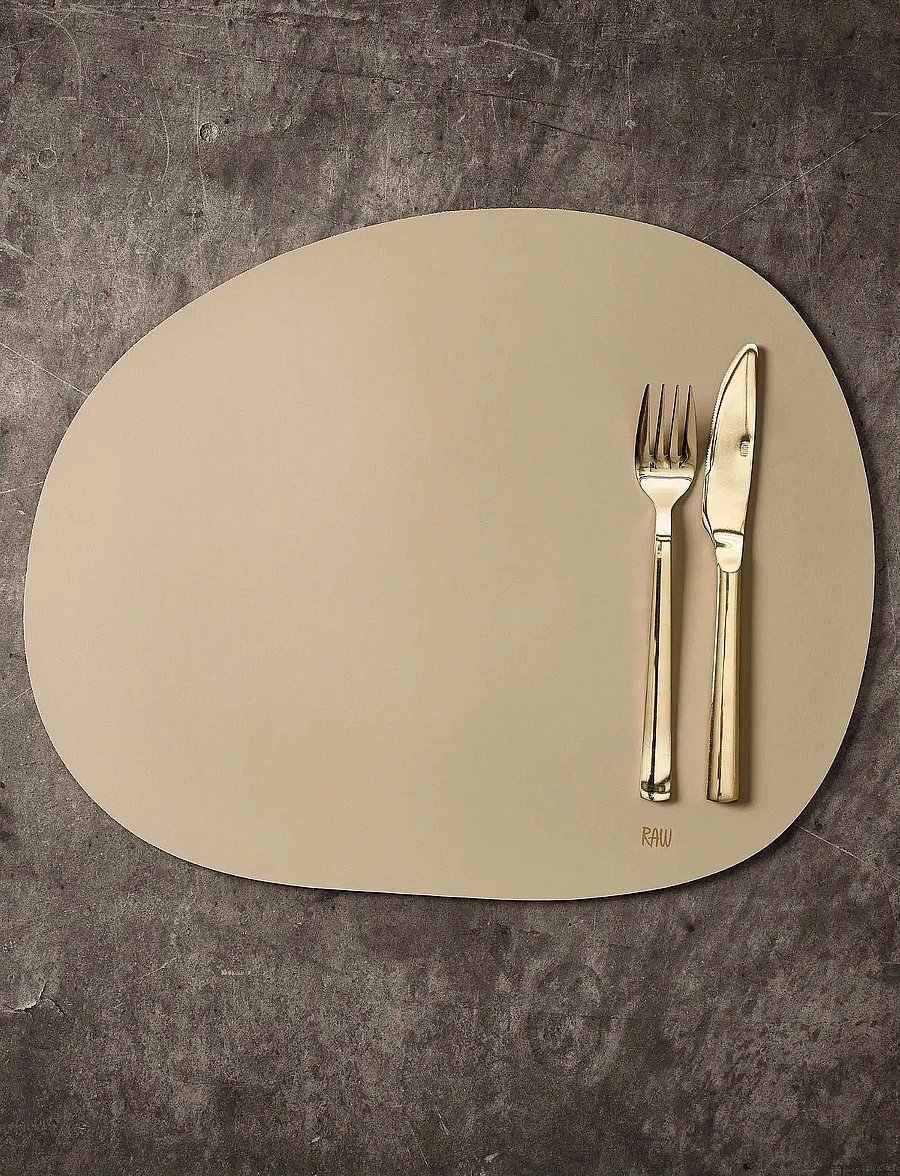 Aida - RAW Silicone placemat - soft surface 1 pcs. 41 x 33.5 cm - deckchen - beige - 0