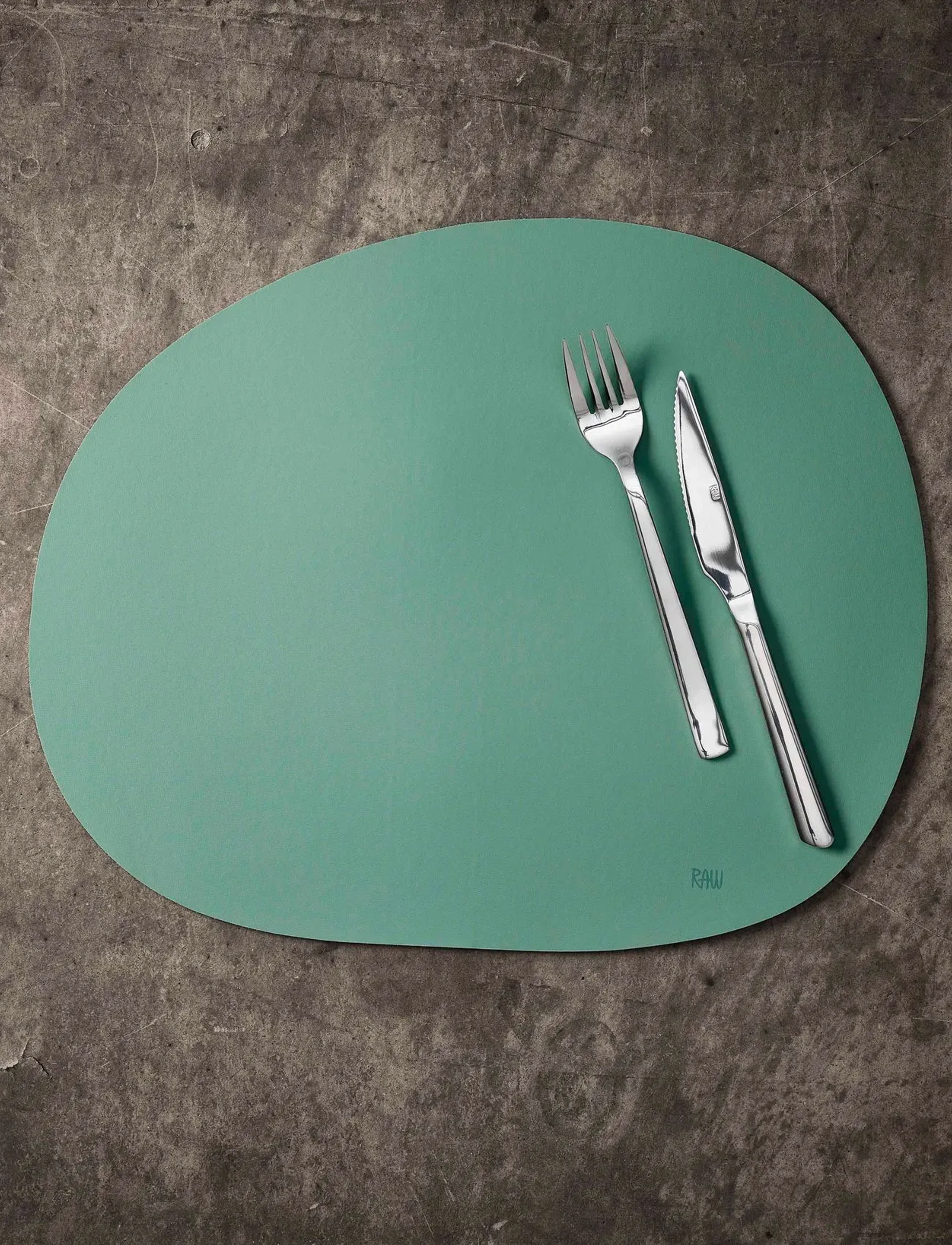 Aida Raw Silicone Placemat - Soft Surface 1 Pcs. 41 X 33.5 cm, 41X33.5 cm, Green, Tableware > Placemats, Unisex