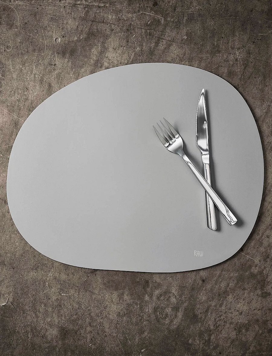 Aida - RAW Silicone placemat - soft surface 1 pcs. 41 x 33.5 cm - deckchen - light grey - 0