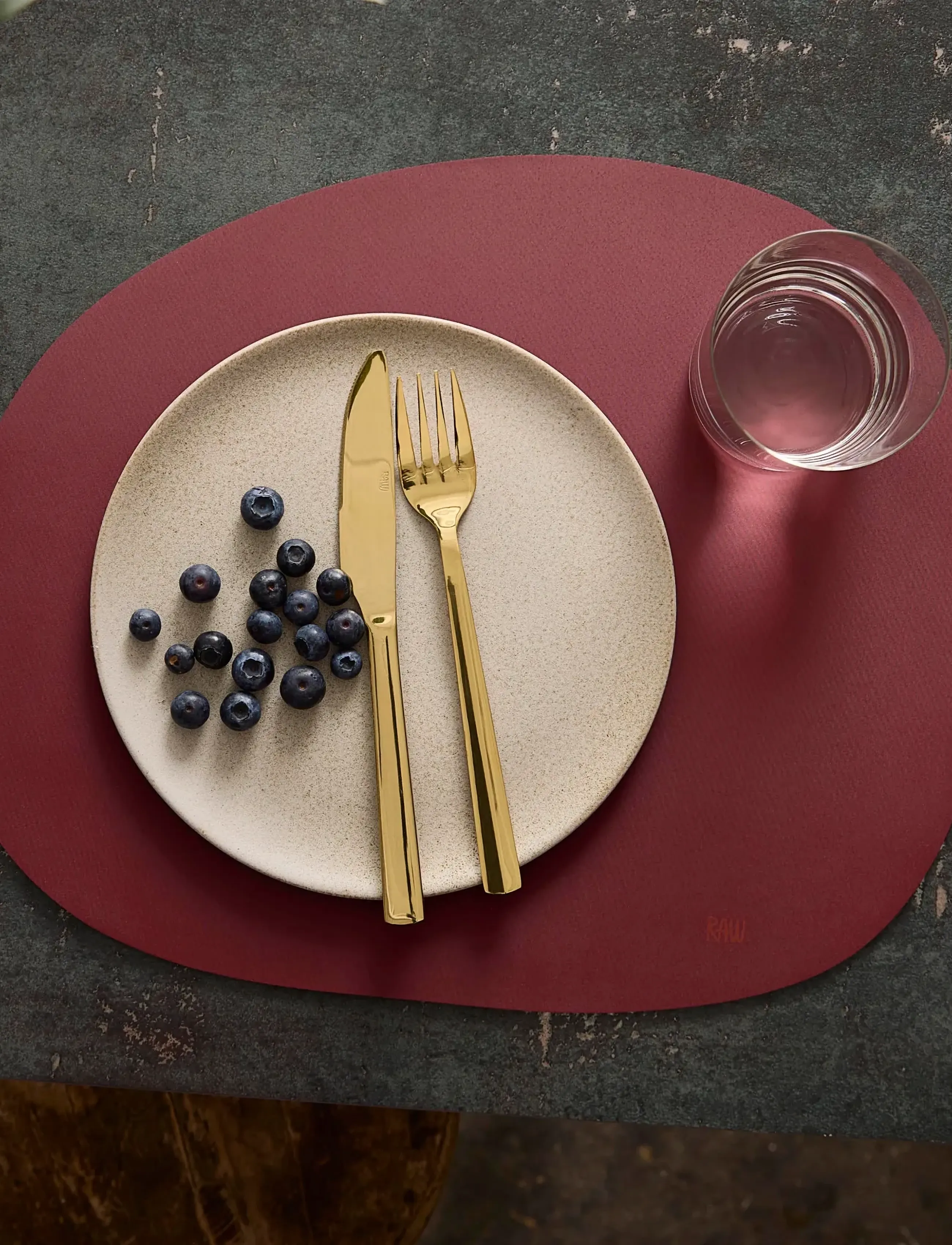 Aida Raw Silicone - Placemats Soft Surface - Bordeaux, One Size, Red, Tableware > Placemats, Unisex