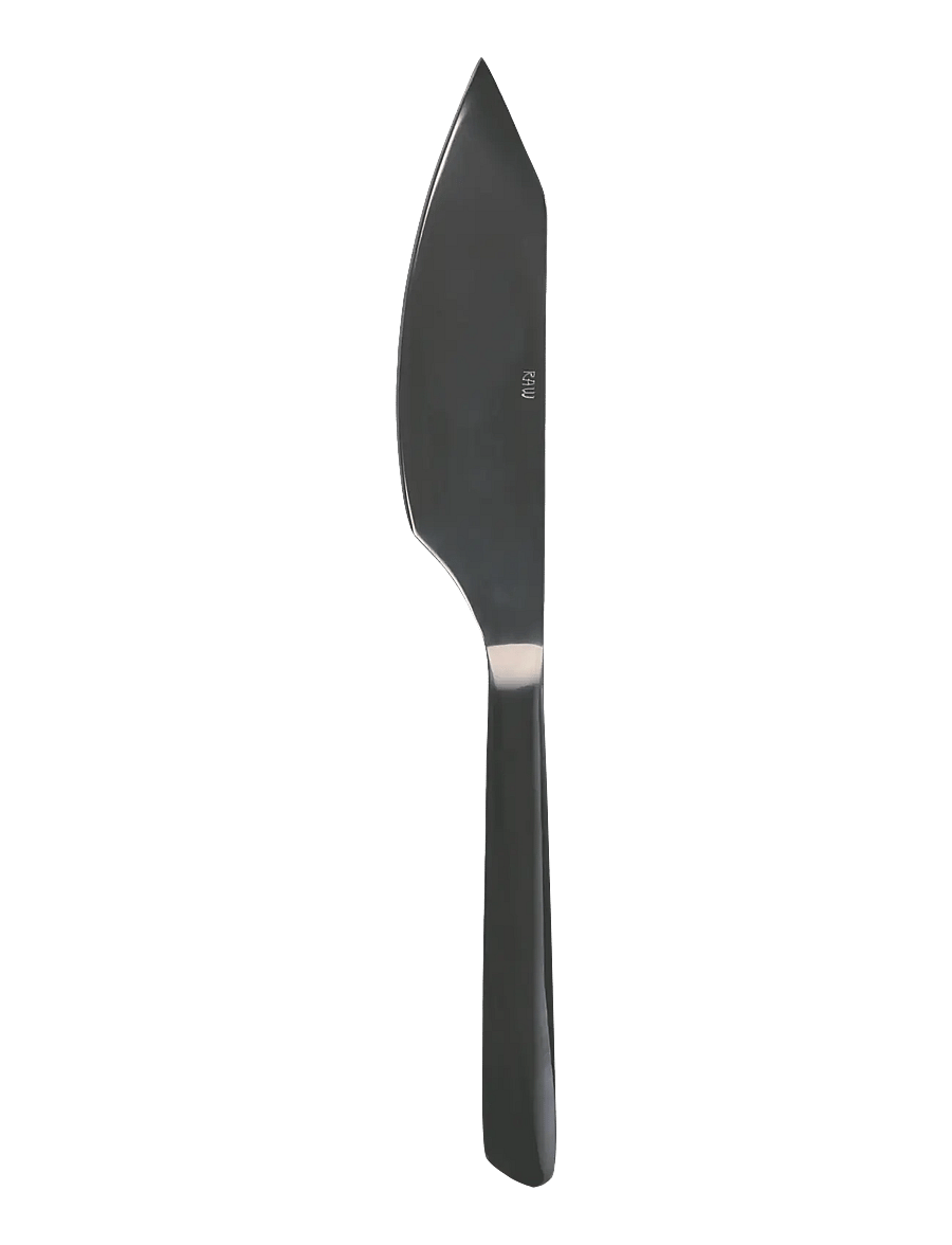 Aida - RAW cutlery cake knife Shiny black coating 1 pcs. in giftbox - kuchenmesser - black - 1