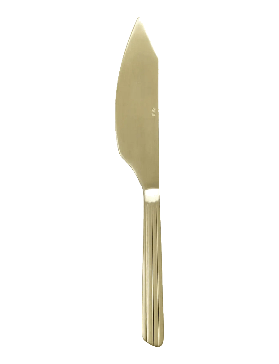 Aida - RAW cutlery cake knife Champagne gold coloured coating 1 pcs. in giftbox - kuchenmesser - champagne gold - 0