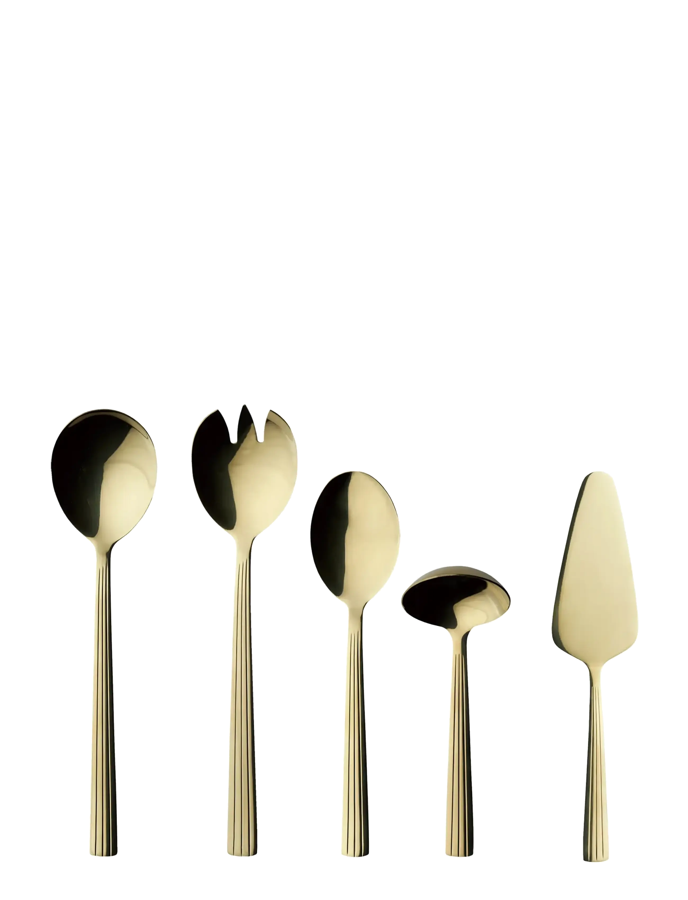 Aida Raw 5 Pcs. Set Champagne Gold Color Coating, Bestiksæt, Guld, Str: ONE SIZE