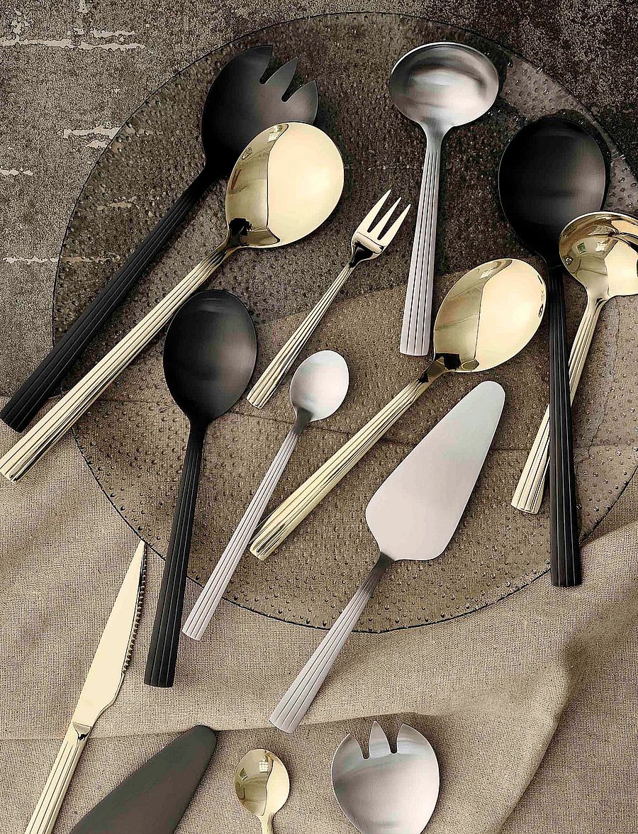 Aida - RAW 5 pcs. set matte steel giftbox - bestecksets - matte steel - 0