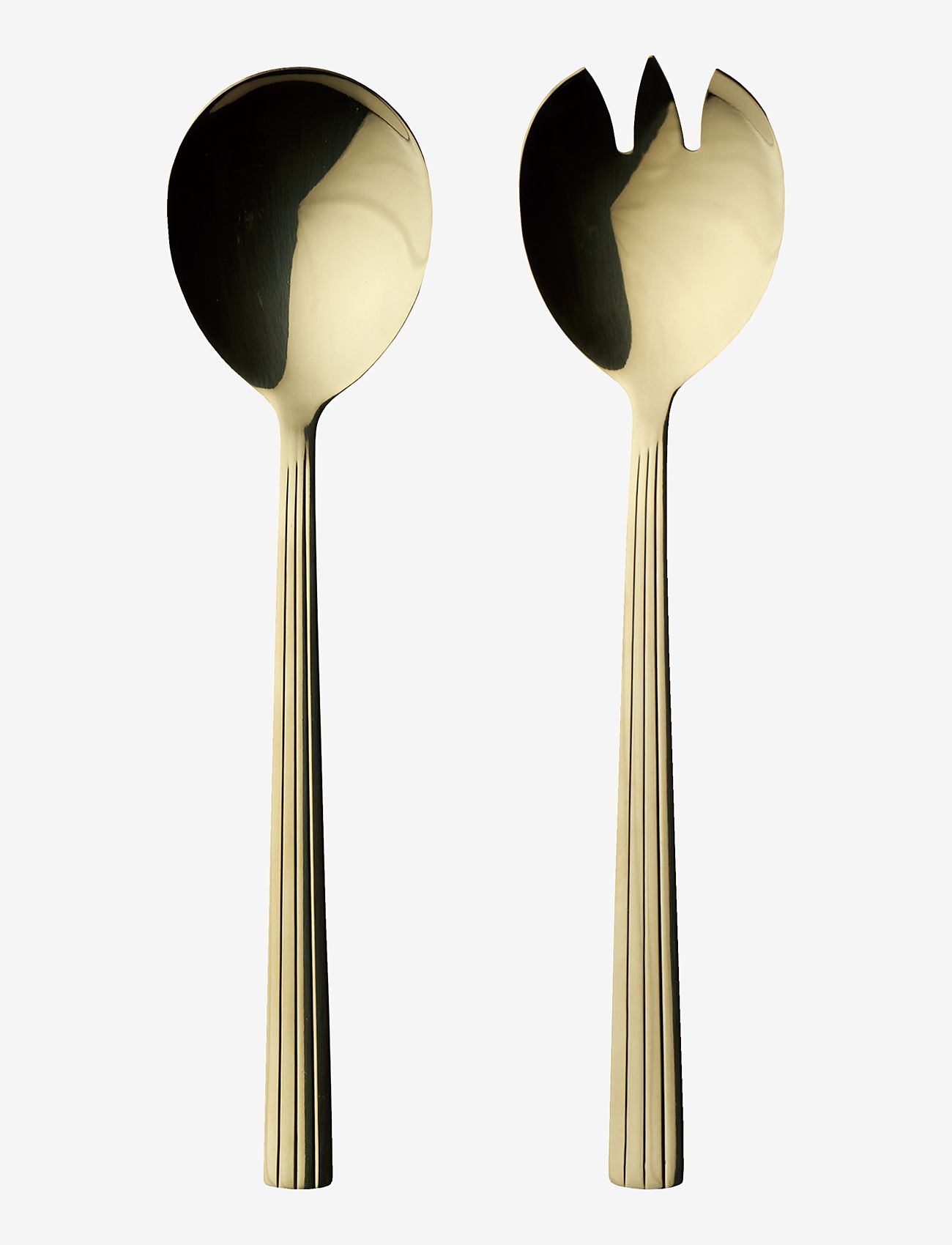 Aida - RAW - bestik salatsæt champagne guld farvet belægning 2 dele gaveæske - champagne gold - 0