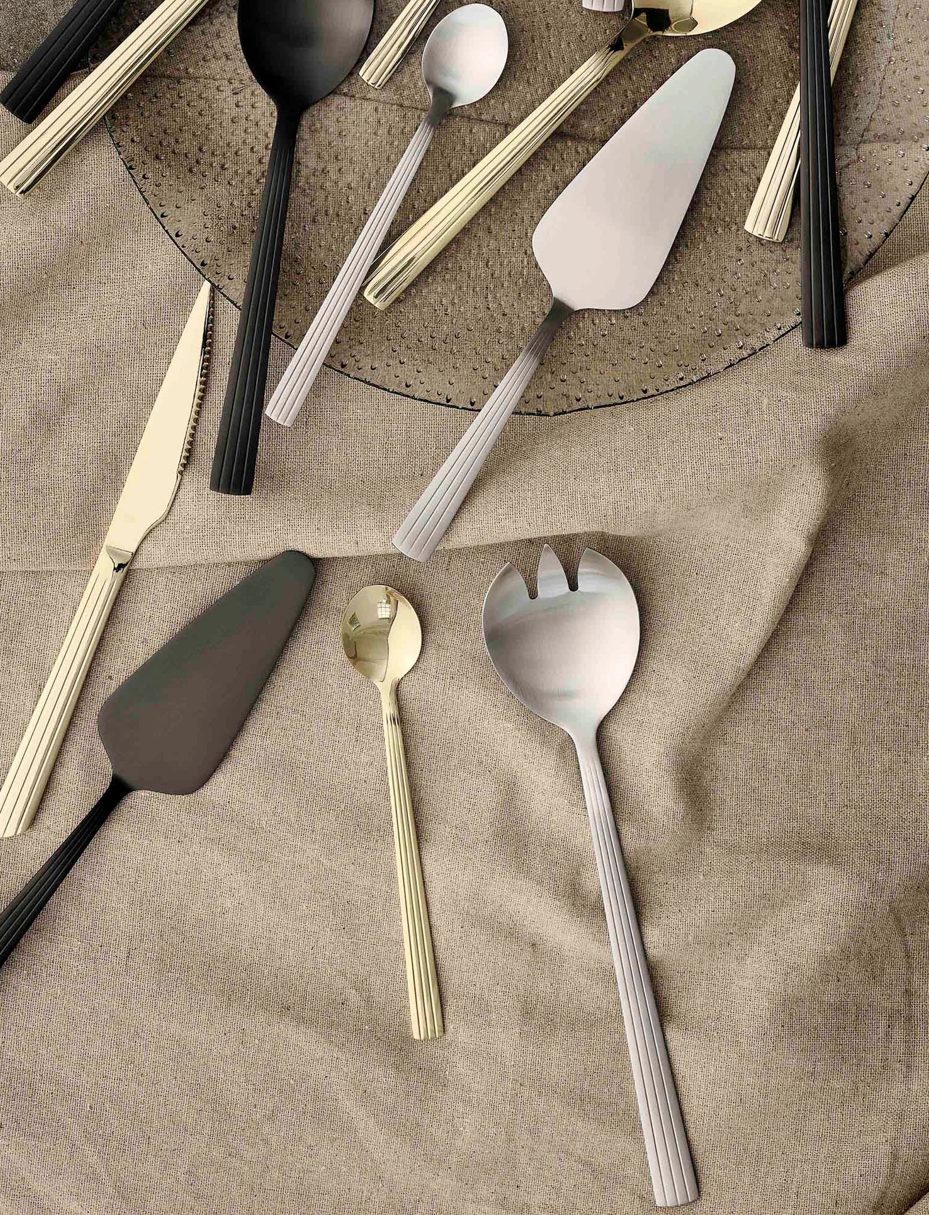 Aida Raw Cutlery Matte Steel - 2 Pcs Saladset Giftbox, L29 cm, Silver, Bestik > Salatbestik, Unisex