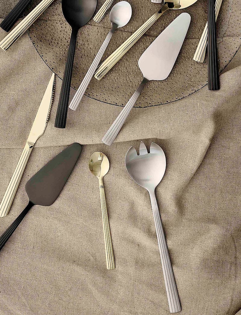 Aida - RAW cutlery matte steel - 2 pcs saladset giftbox - salatbesteck - matte steel - 0
