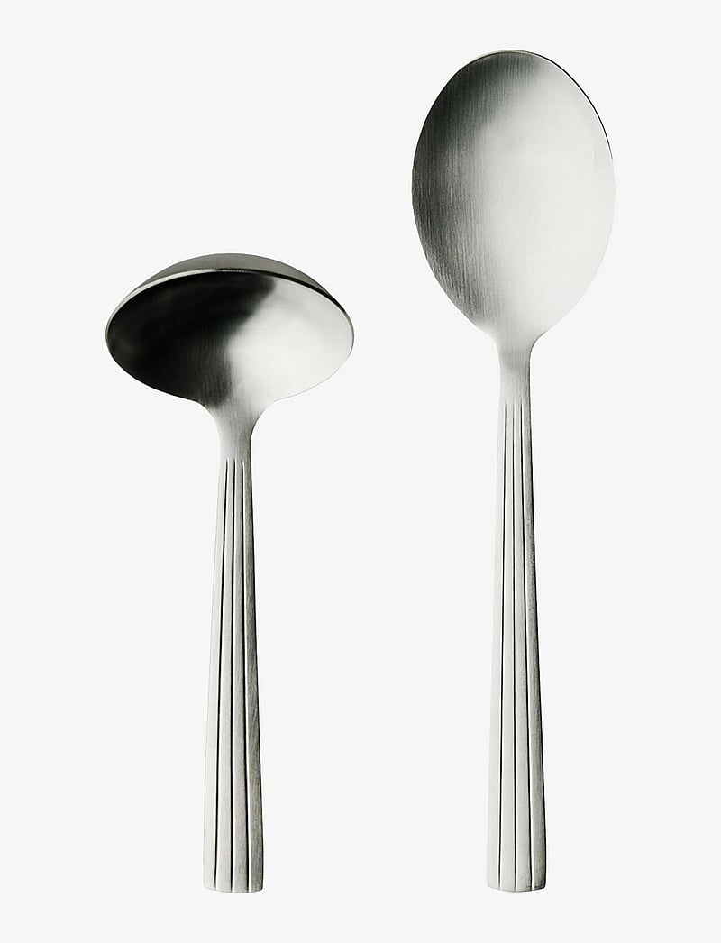 Aida - RAW cutlery matte steel - 2 pcs set gravy/potato spoon giftbox - nach preis einkaufen - matte steel - 1