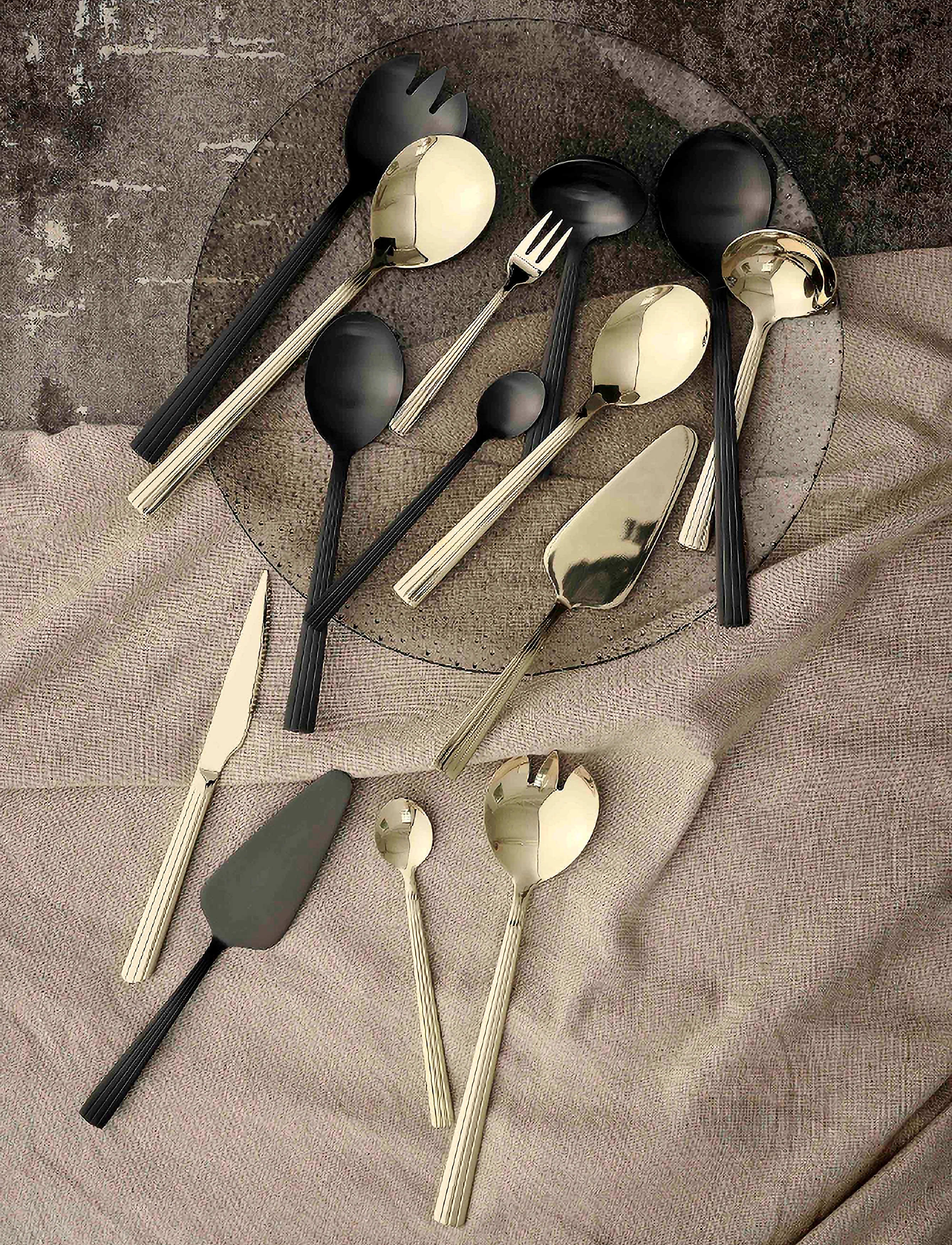 Aida Raw Steakset 8 Pcs Set Giftbox, One Size x 26.3, Cutlery, Gold - Cutlery Set, Homeware