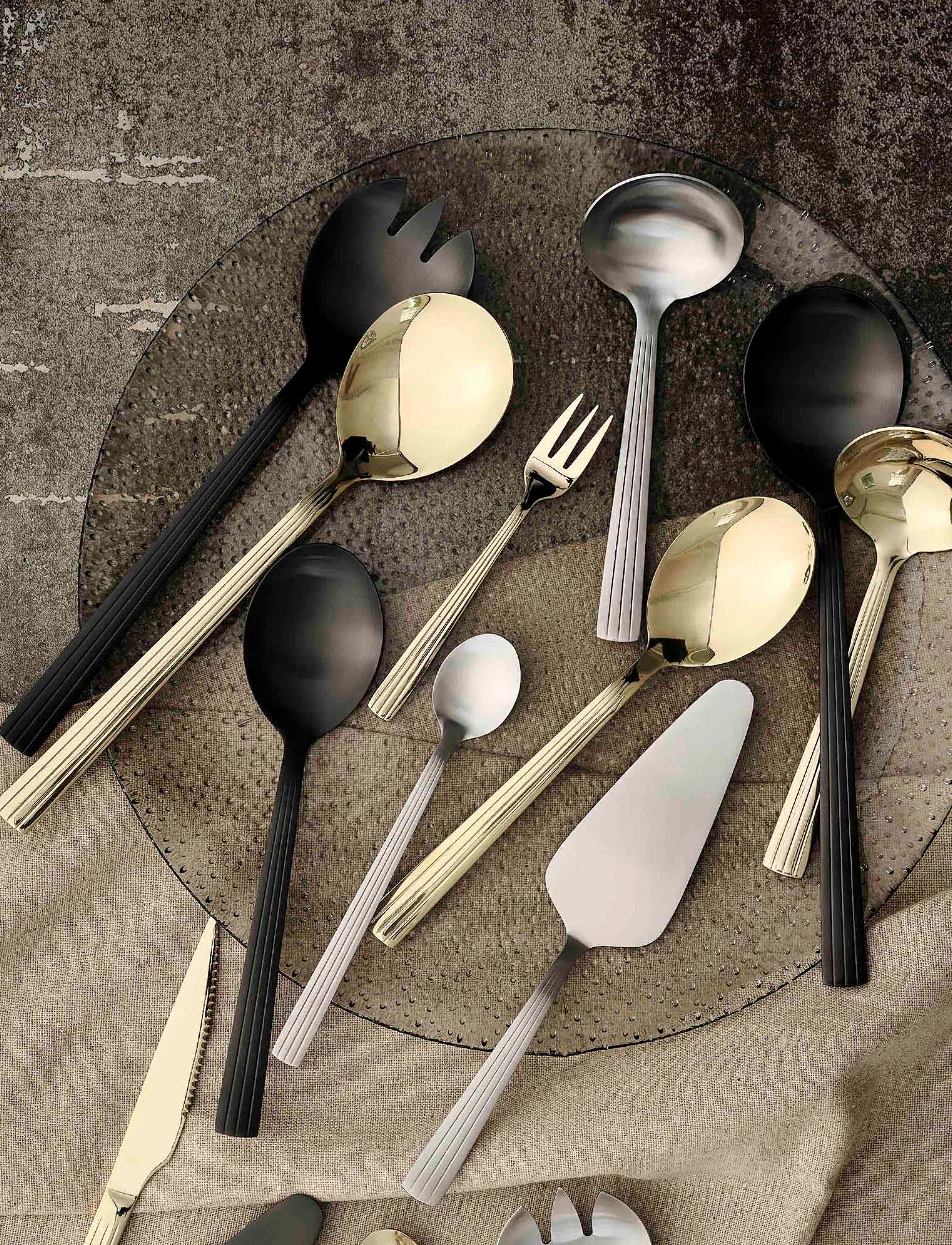 Aida Raw Cafe Latte Spoon Matte Steel 4 Pcs Giftbox, L15.5 cm, Spoons, Silber - Tea Spoons & Coffee Homeware
