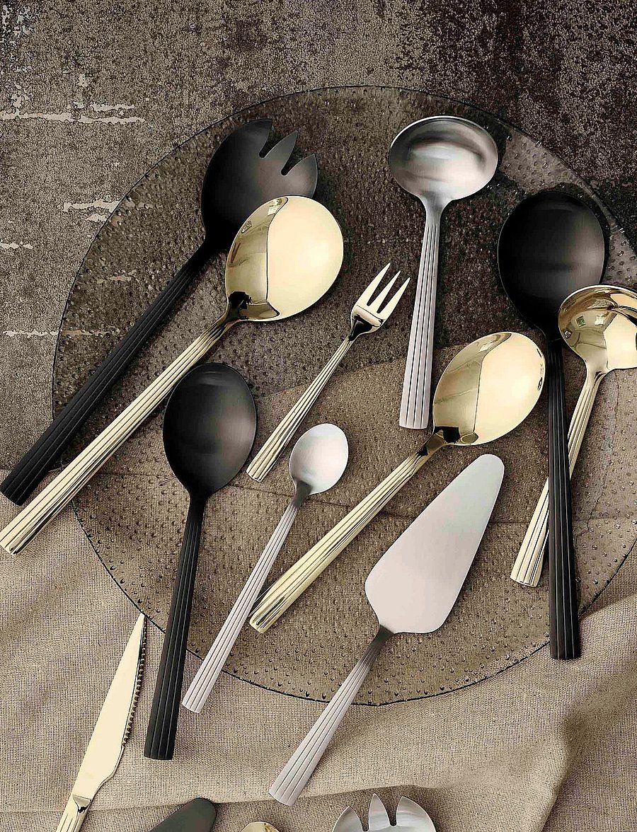 Aida - RAW cafe latte spoon matte steel 4 pcs giftbox - kaffee- & teelöffel - matte steel - 0